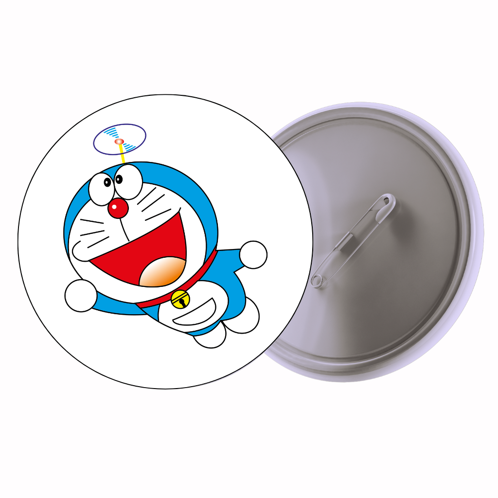 Robot Cat Run Cute Pin Badge | Cartoon Badge for Bags & Jackets (2 Sizes)