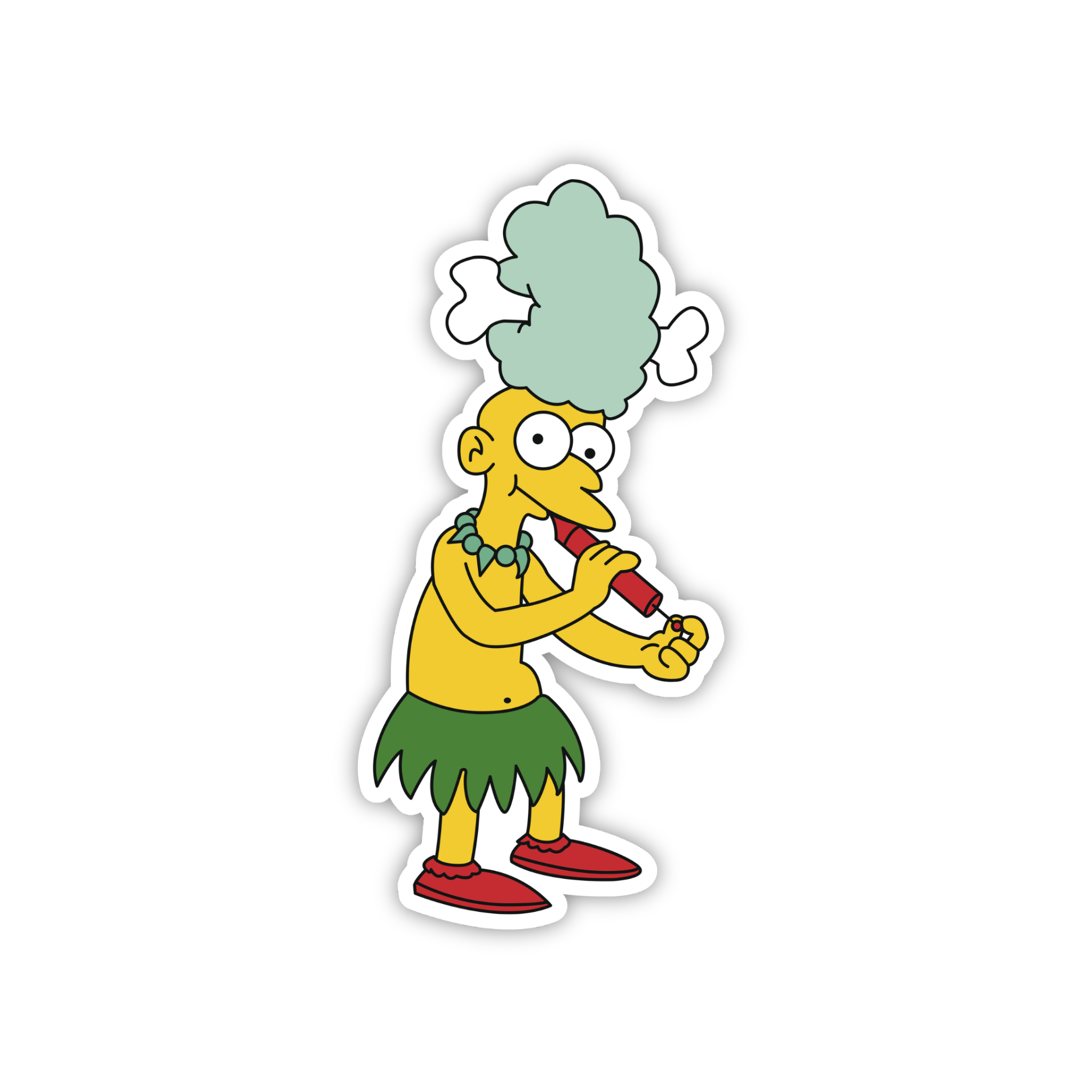 Animated Yellow Family Pose 32 Cartoon Sticker