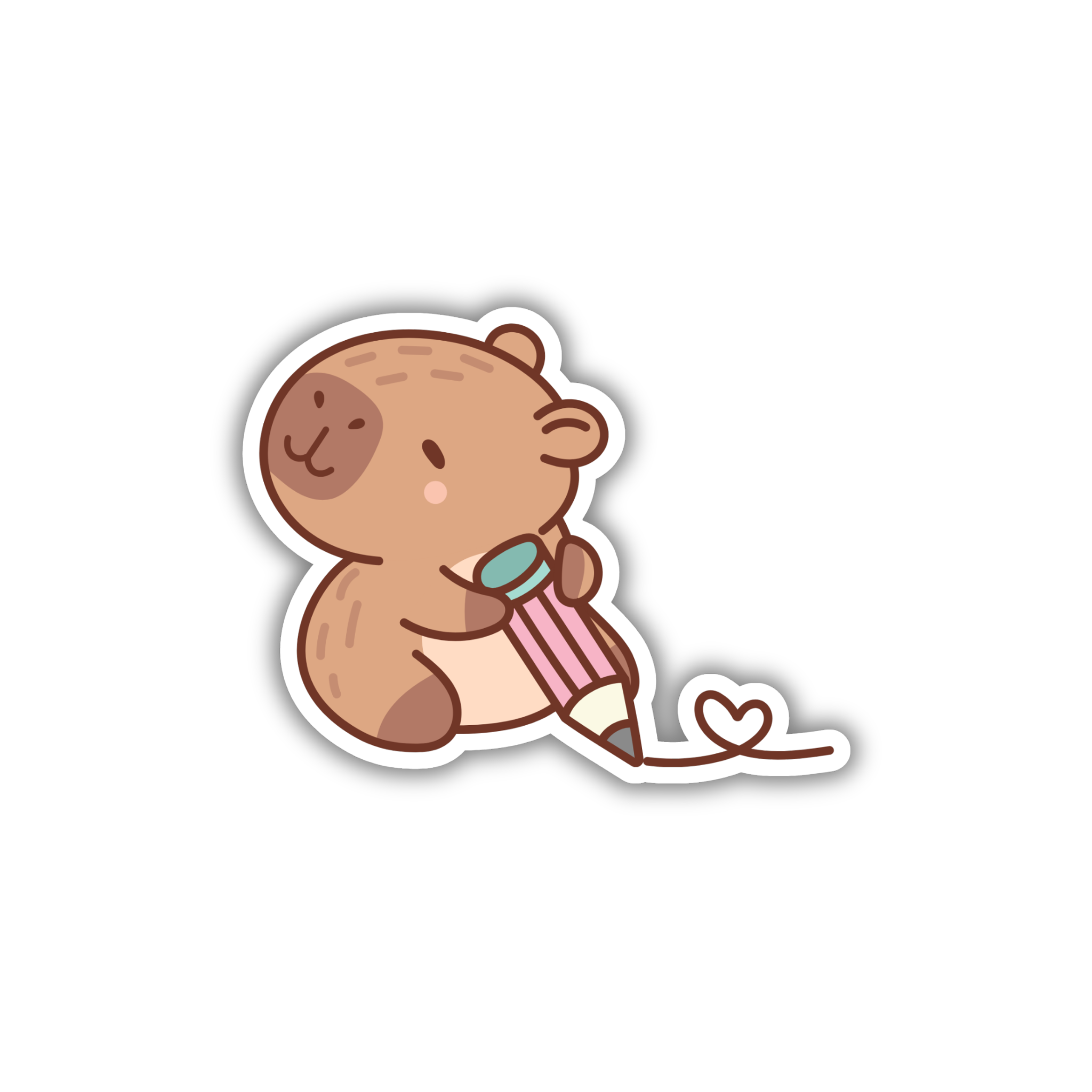 Capybara Relax Stretch Sticker