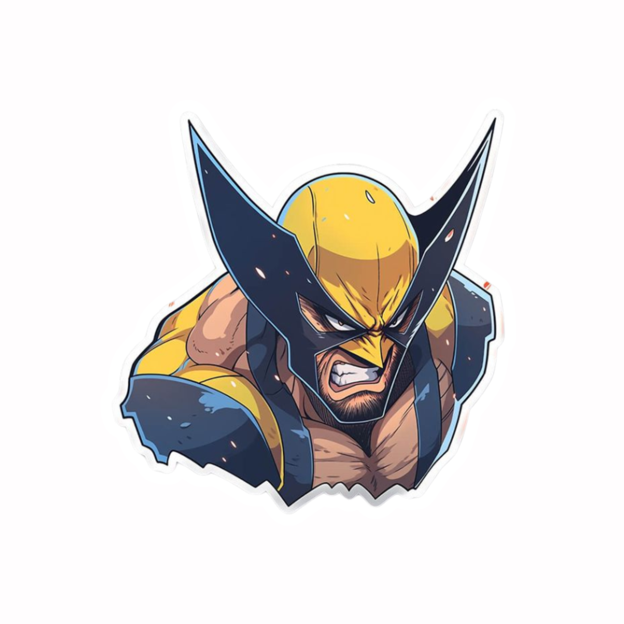 Wolverine Face Portrait Sticker