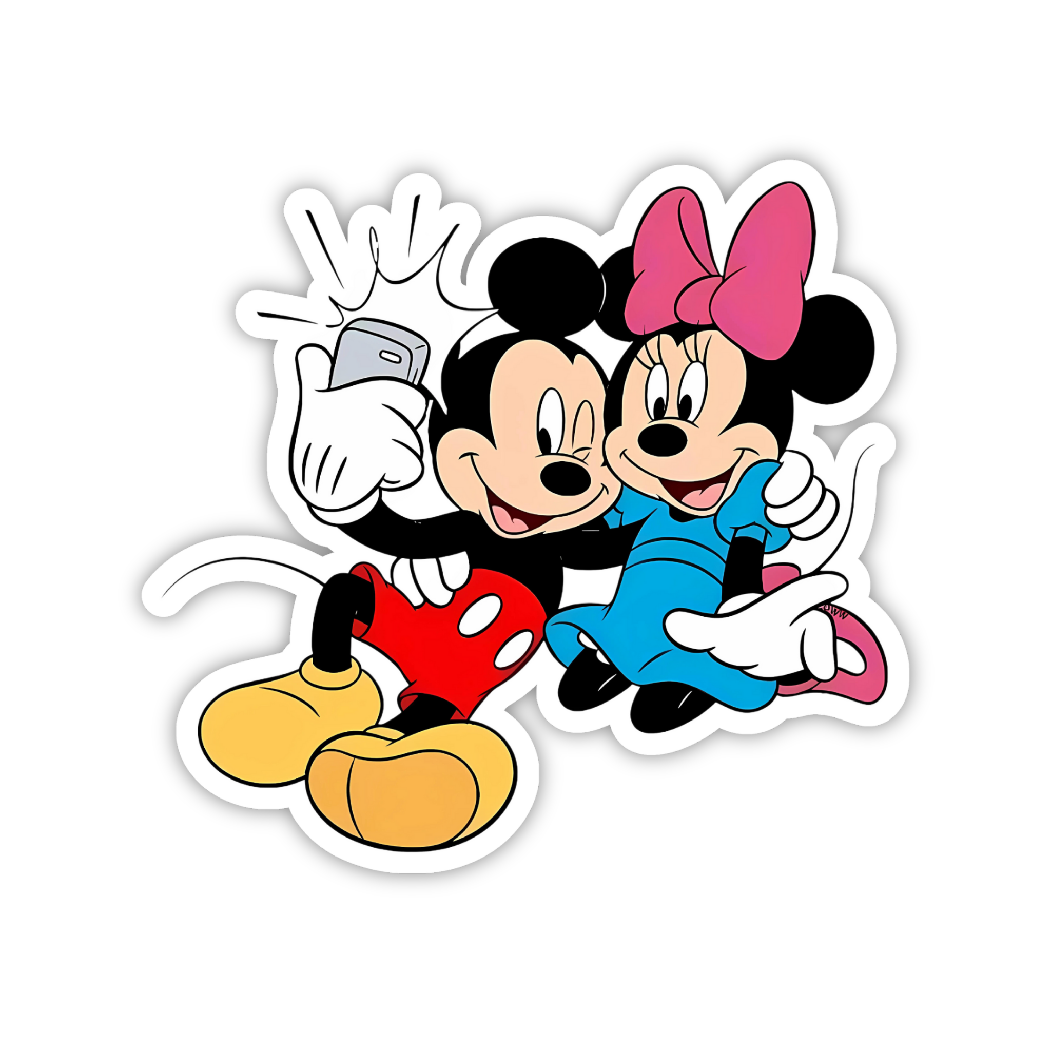 Mickey Minnie Hug Pose Sticker