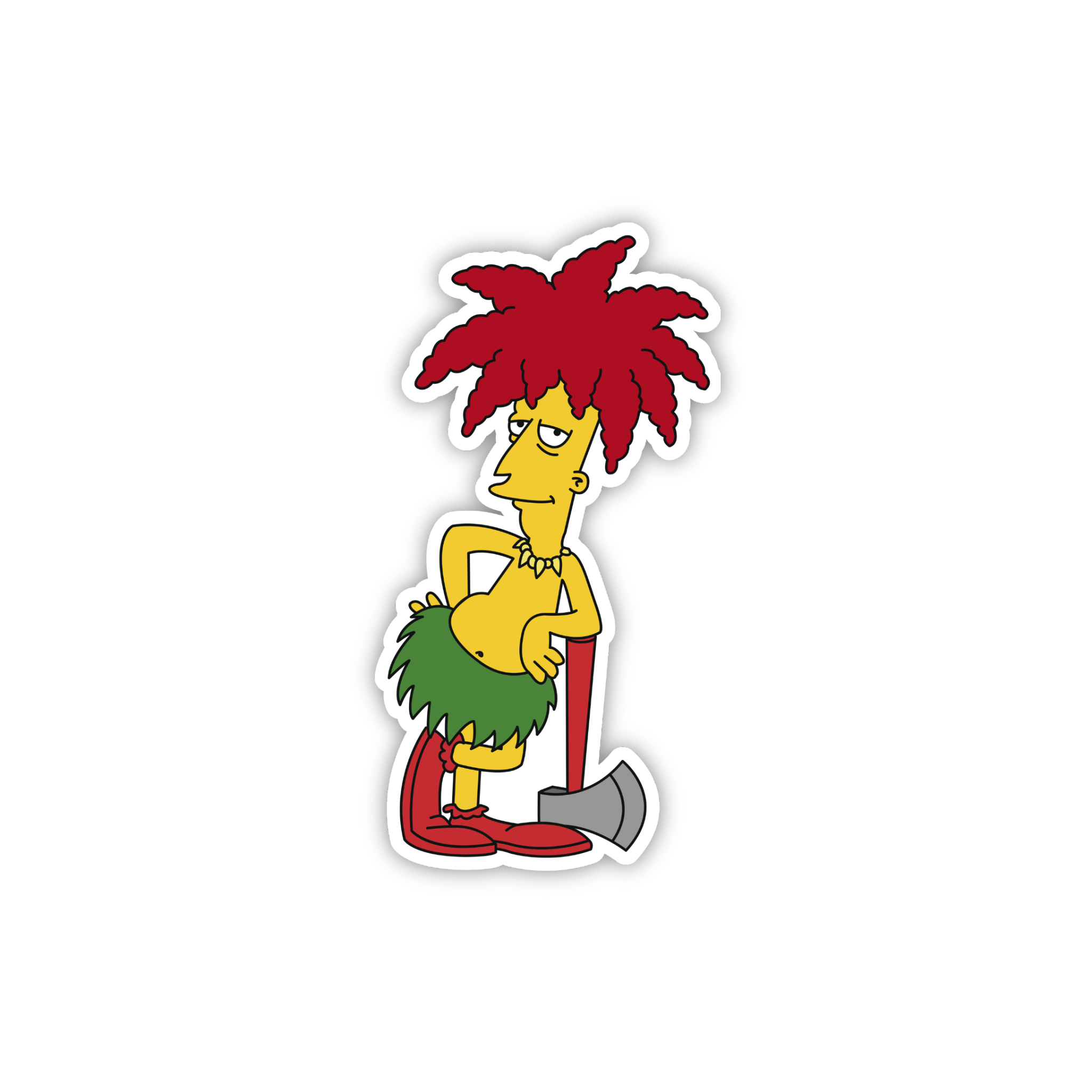 Animated Yellow Family Pose 33 Cartoon Sticker