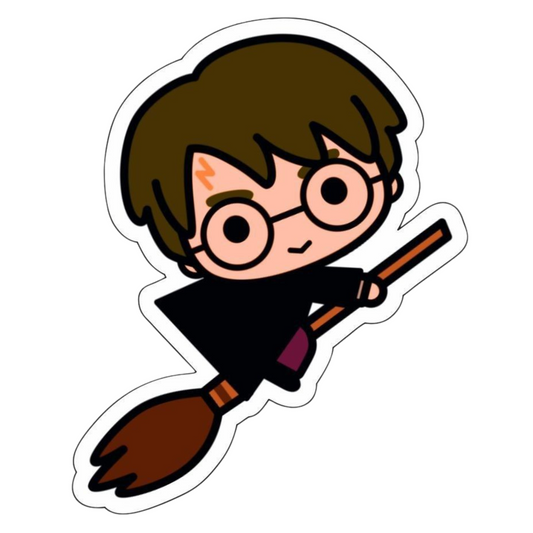 Harry Potter Stickers - Chibi Harry on Broom