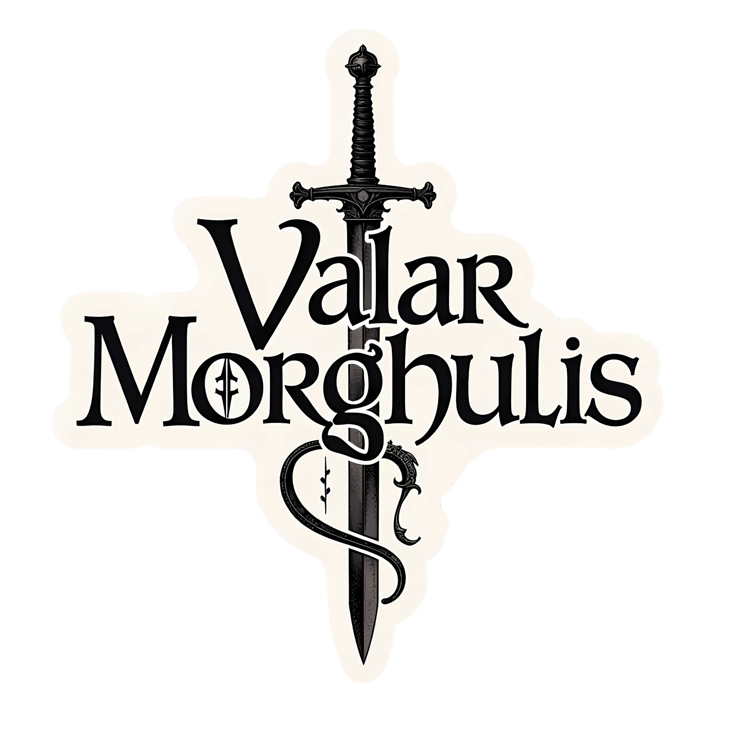 Game of Thrones Stickers - Valar Morghulis Sword Emblem