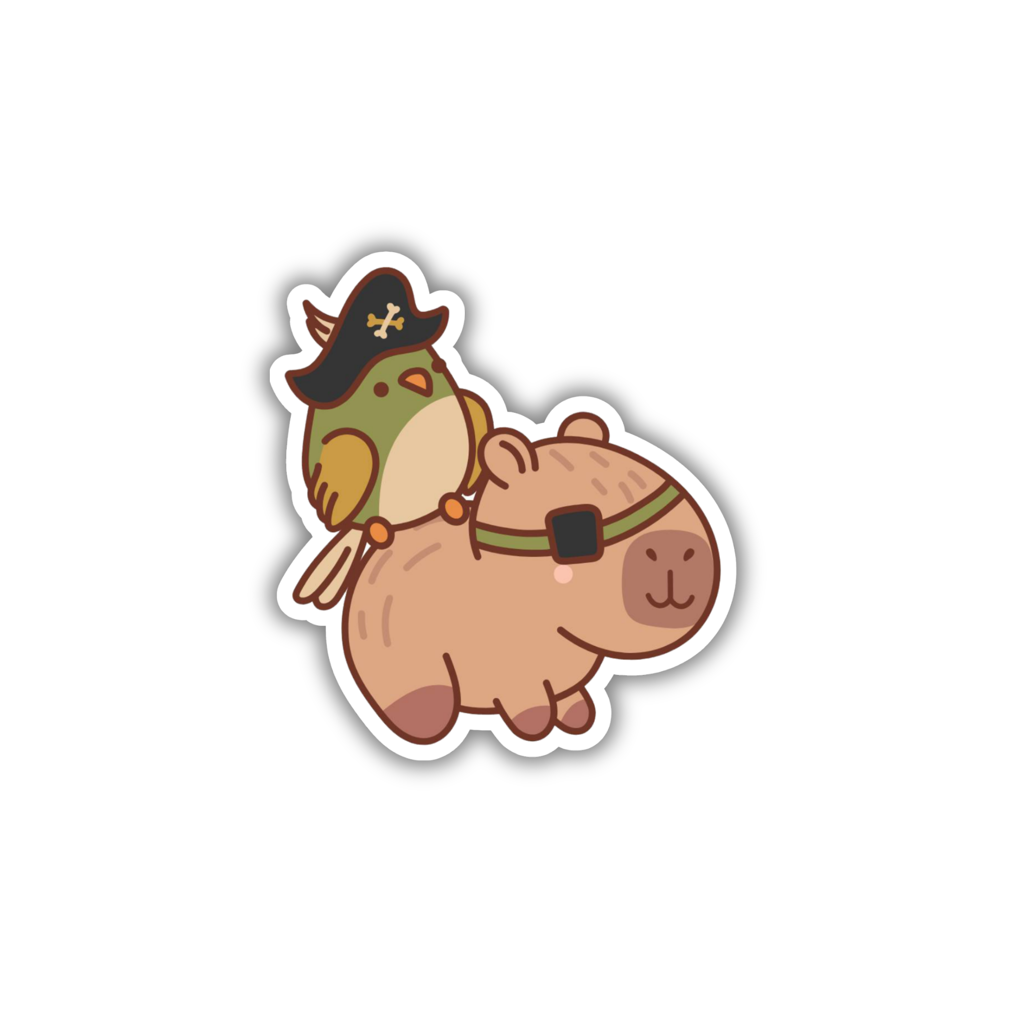 Capybara Horse Ride Funny Sticker