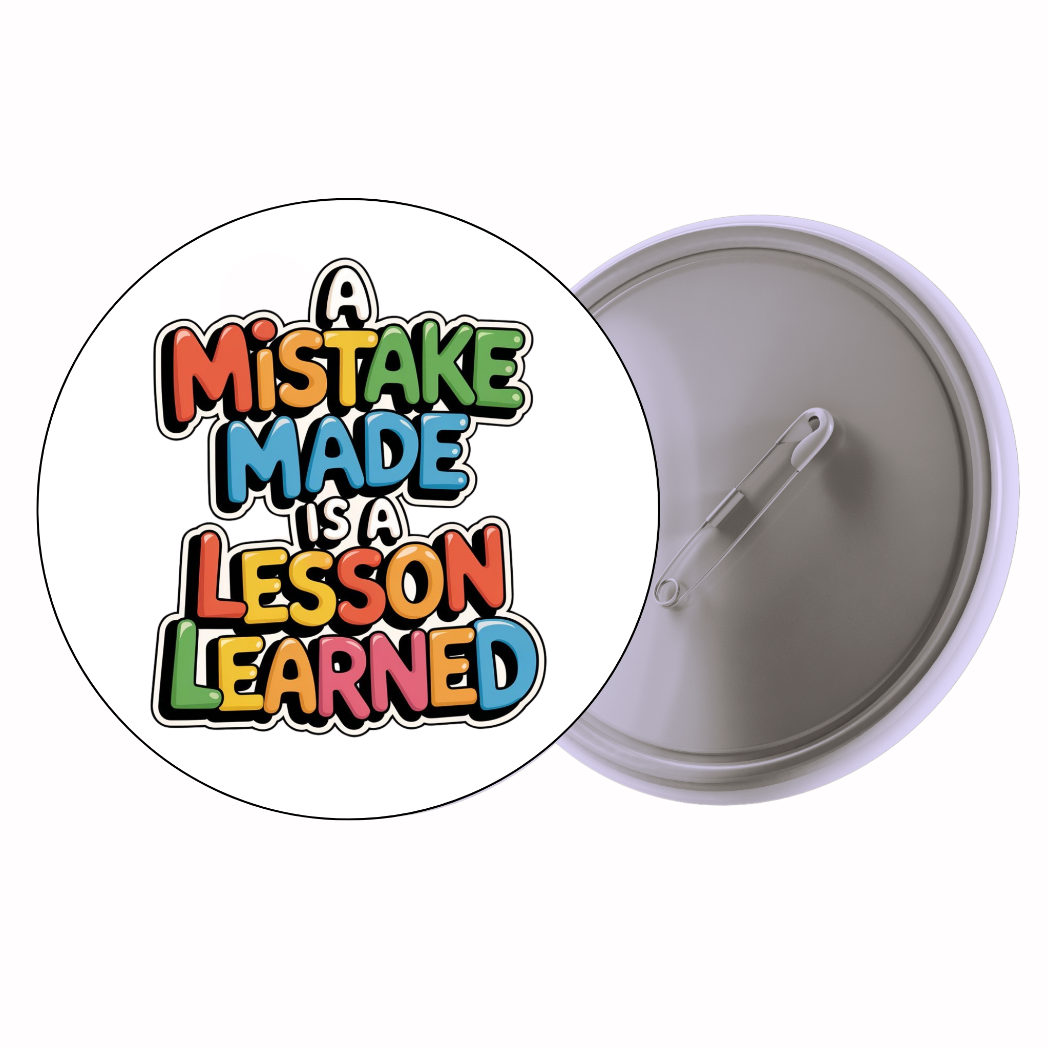 A Mistake Made Is A Lesson Learned | Colorful Quote Badge