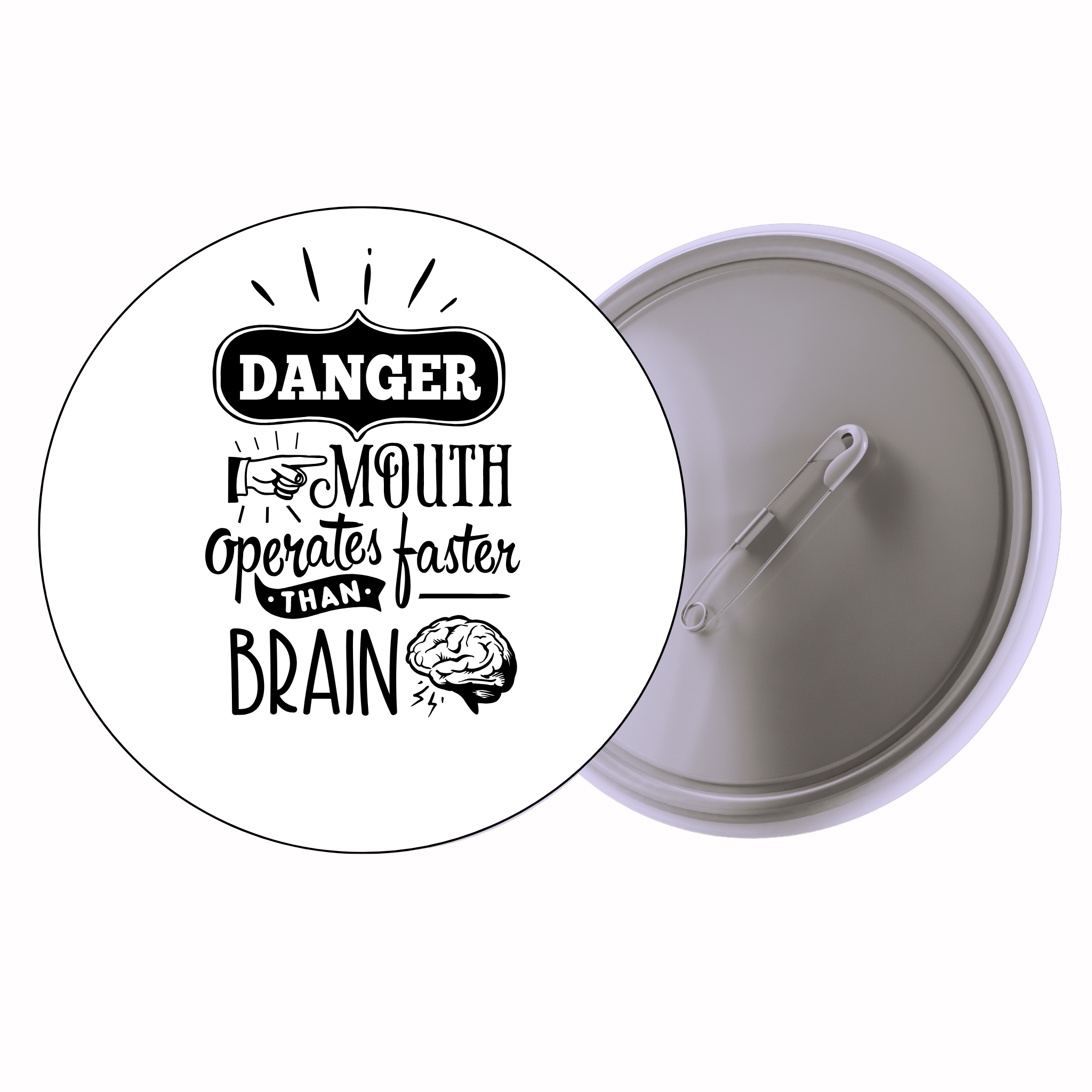 Classic Motivational Quote Pin Badge Design 033 | Minimal Typography Button Badge (2 Sizes)