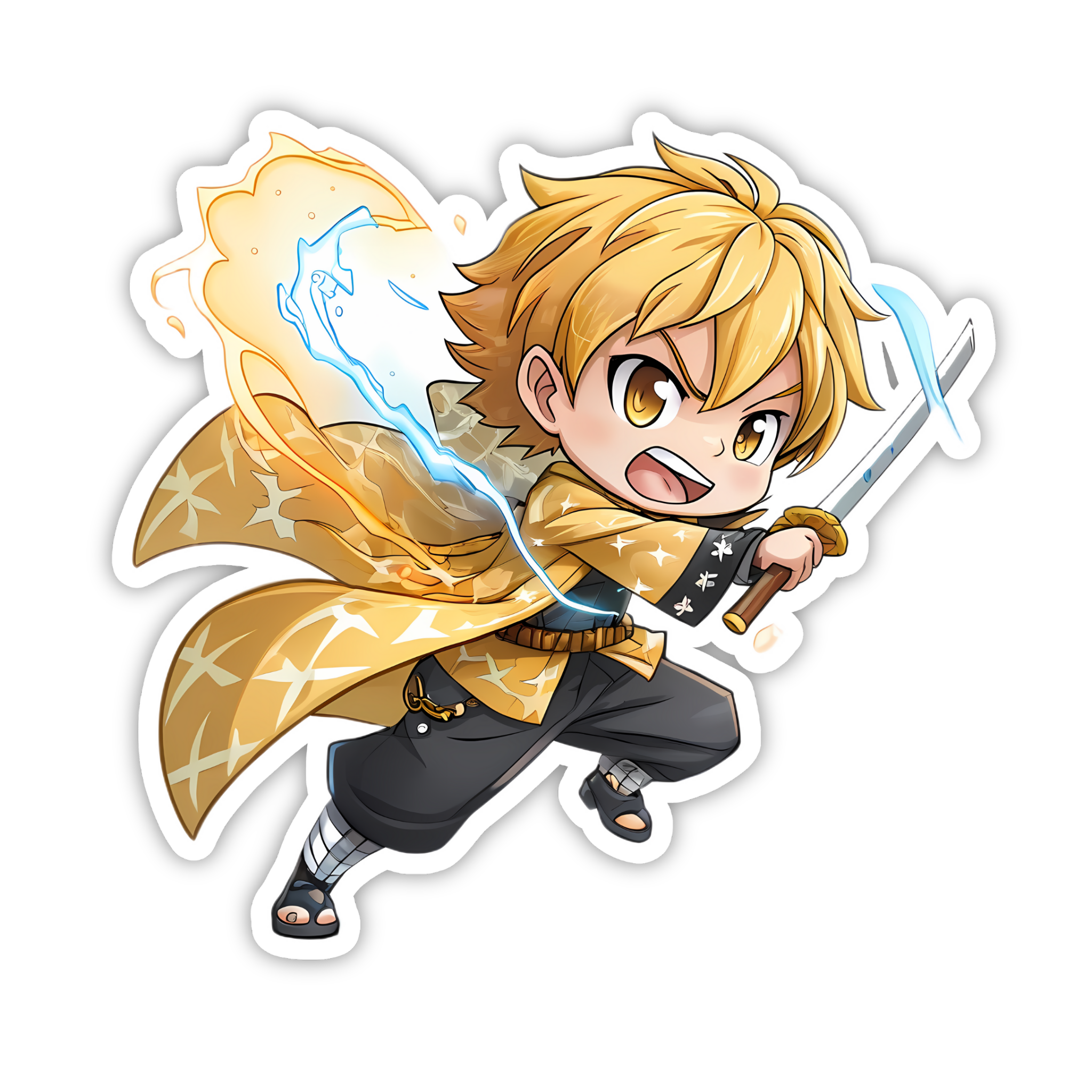 Zenitsu Agatsuma Lightning Run Sticker