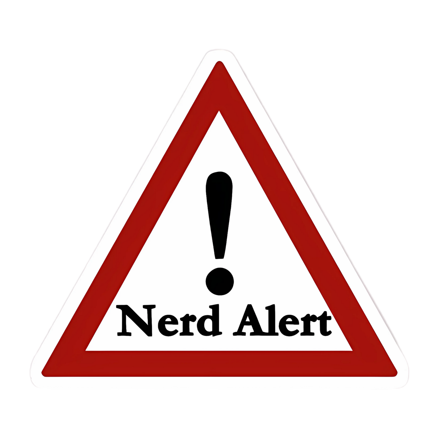 Coding Stickers - Nerd Alert Warning Sign