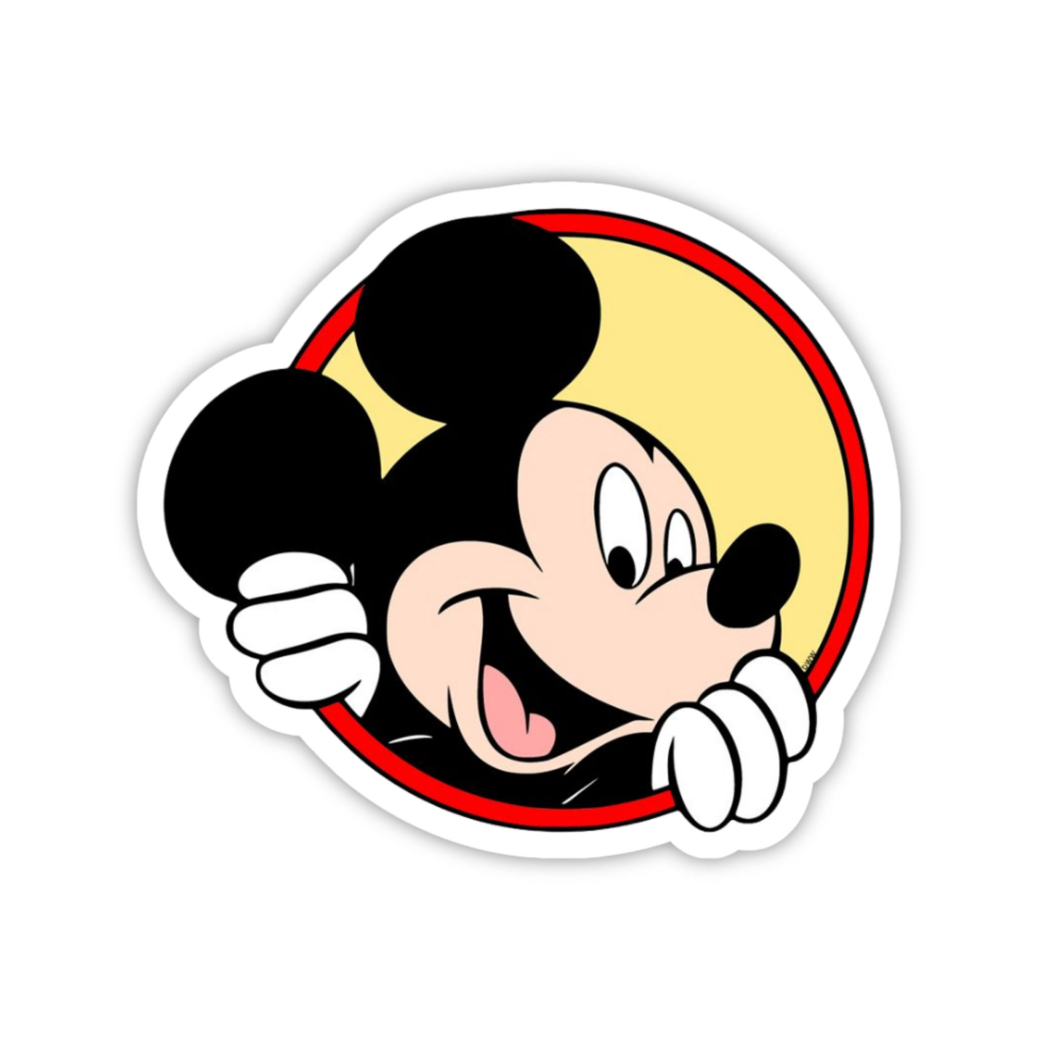 Mickey Peek Circle Sticker