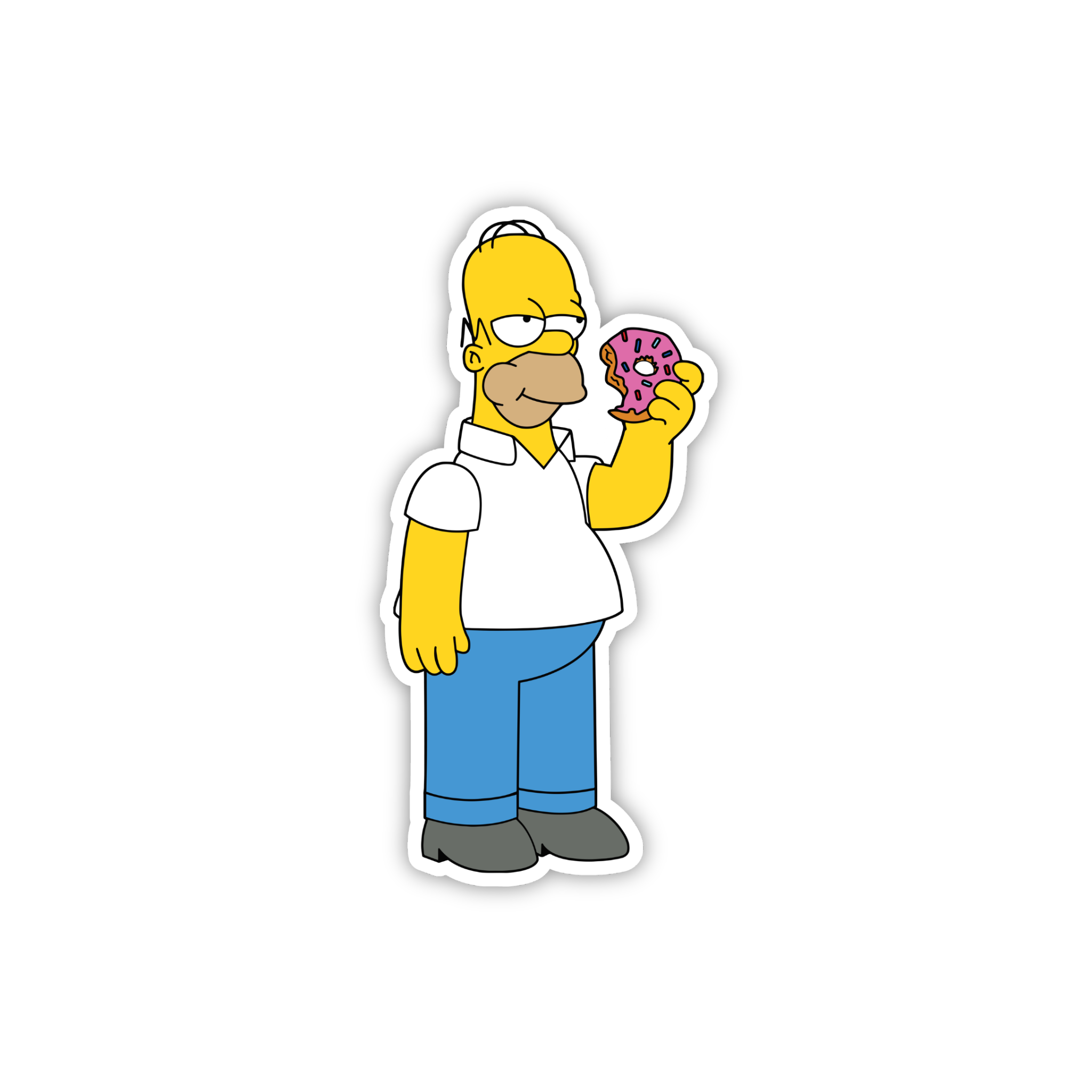 Animated Yellow Family Pose 35 Cartoon Sticker