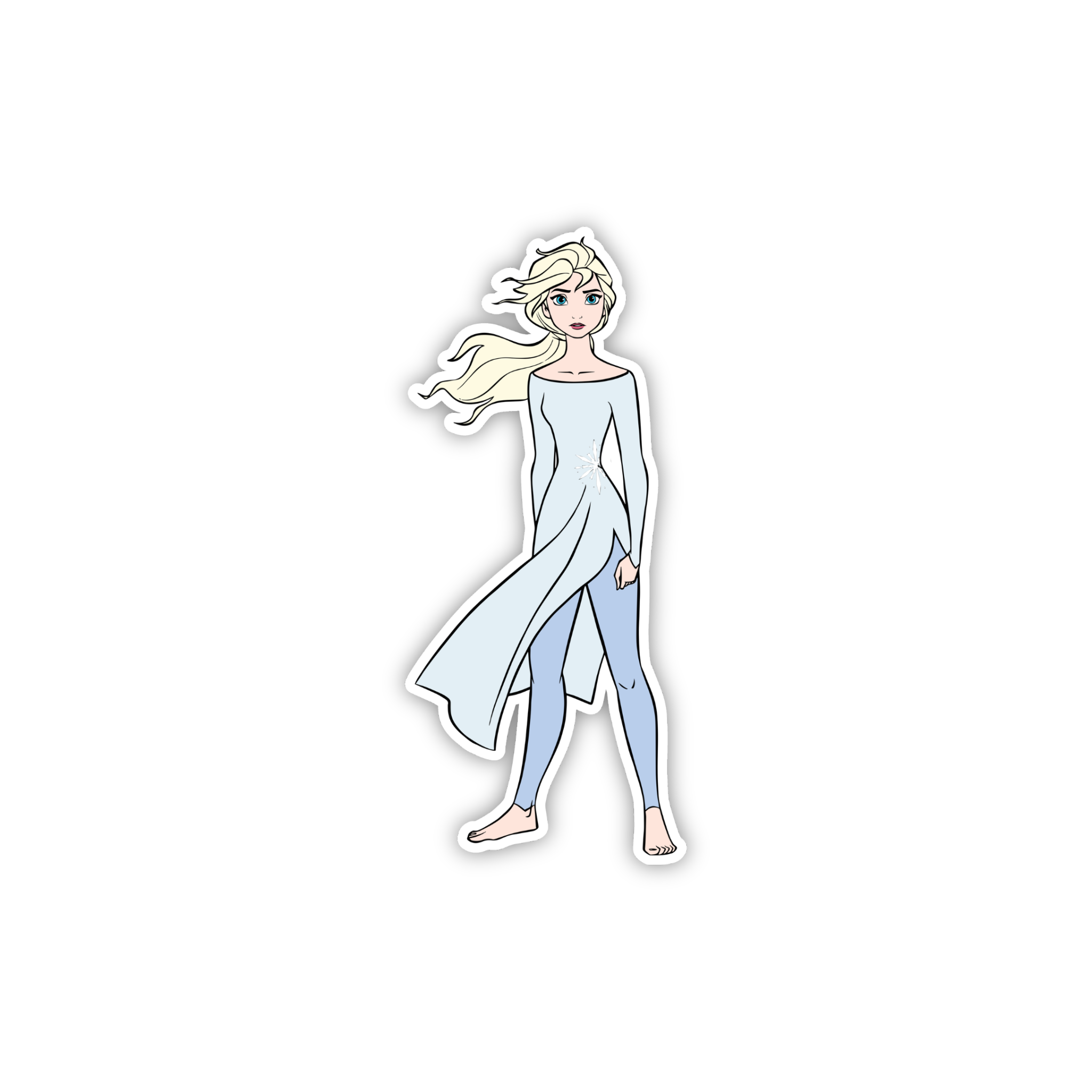 Elsa Snow Walk Pose Sticker