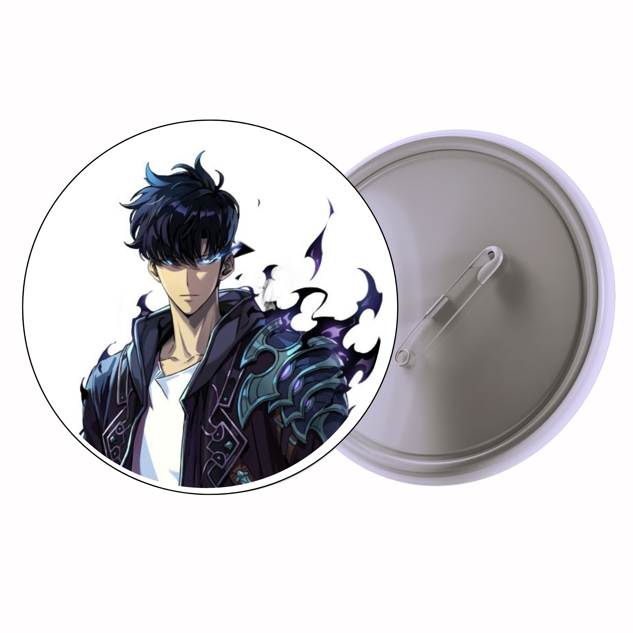 Solo Leveling Sung Jin-Woo Aura Anime Pin Badge