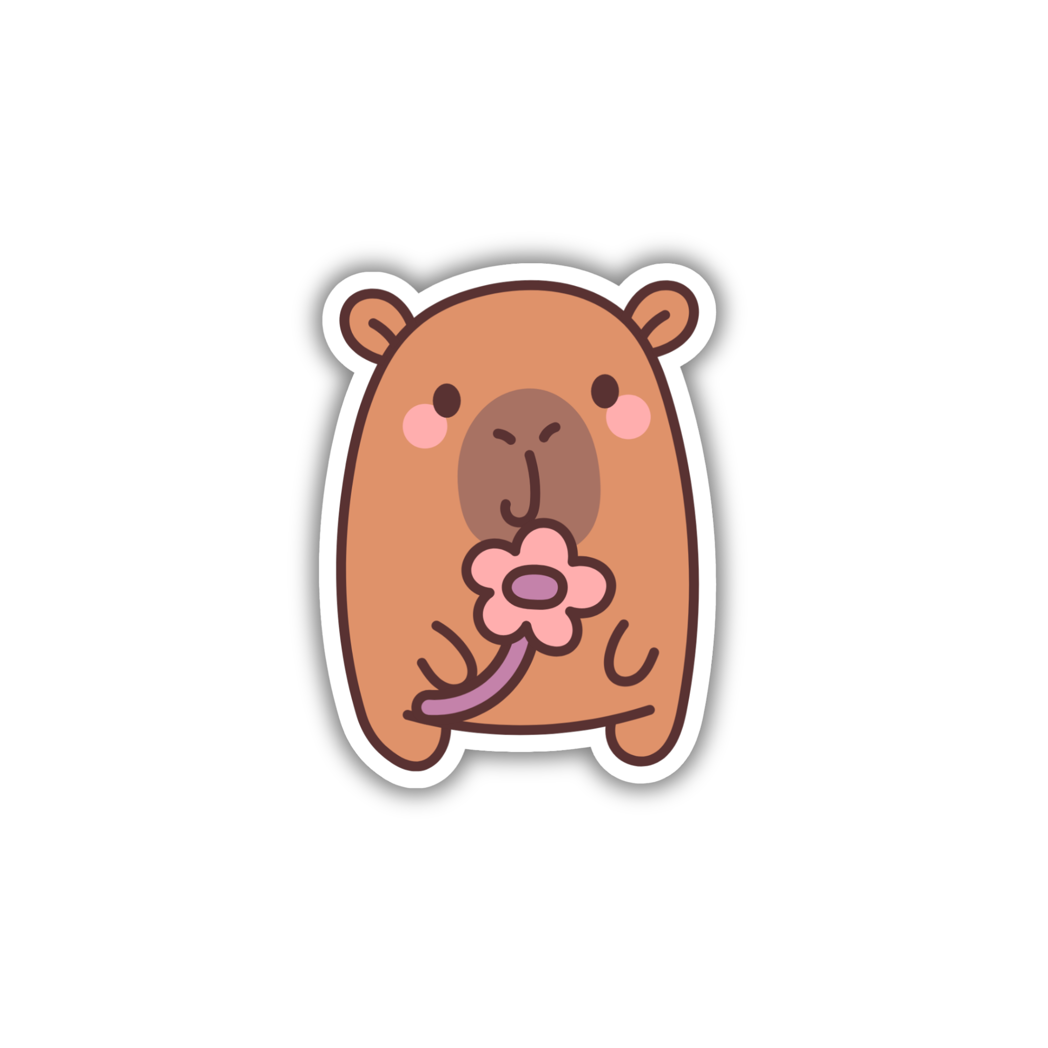 Capybara Paw Flower Sticker