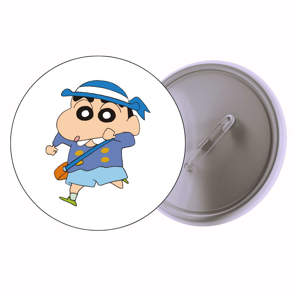 Mischief Kid Run Cute Pin Badge | Cartoon Badge for Bags & Jackets (2 Sizes)