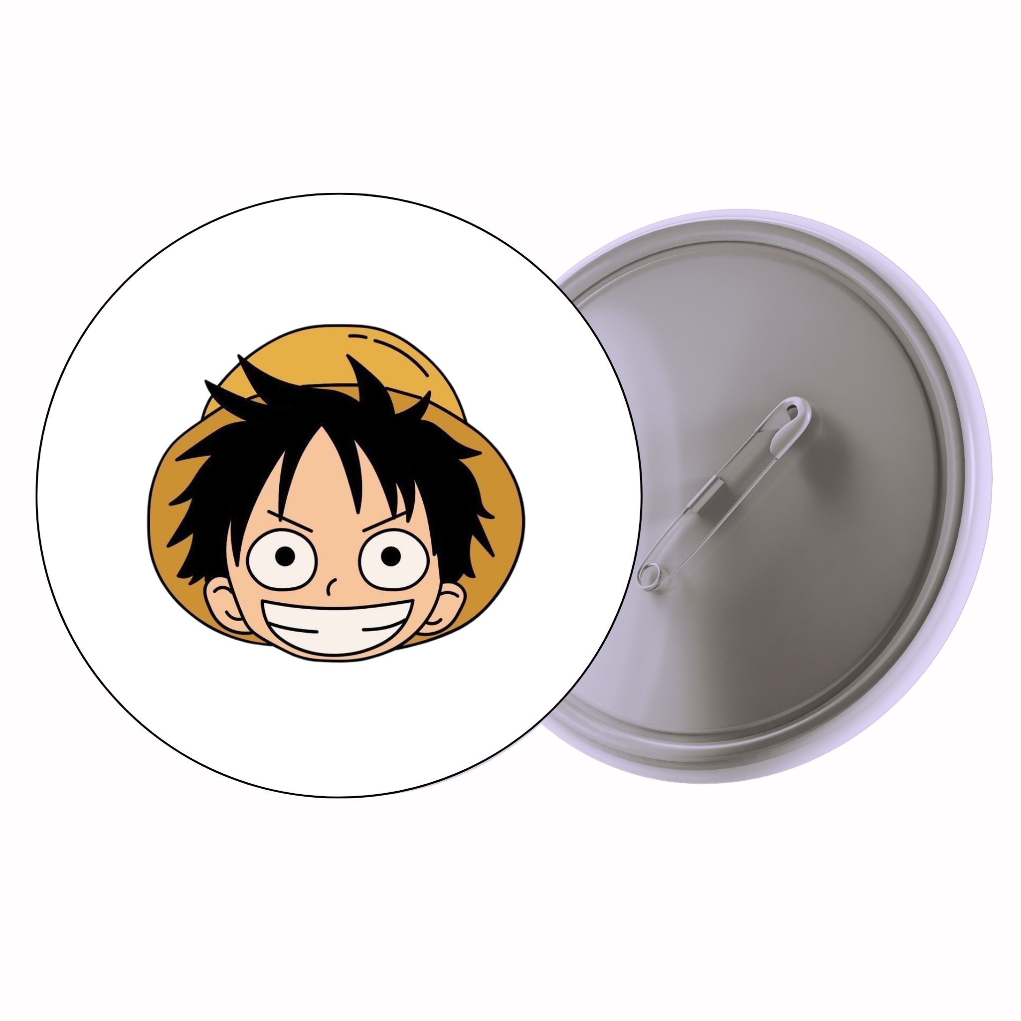 One Piece Monkey D. Luffy Face Anime Pin Badge