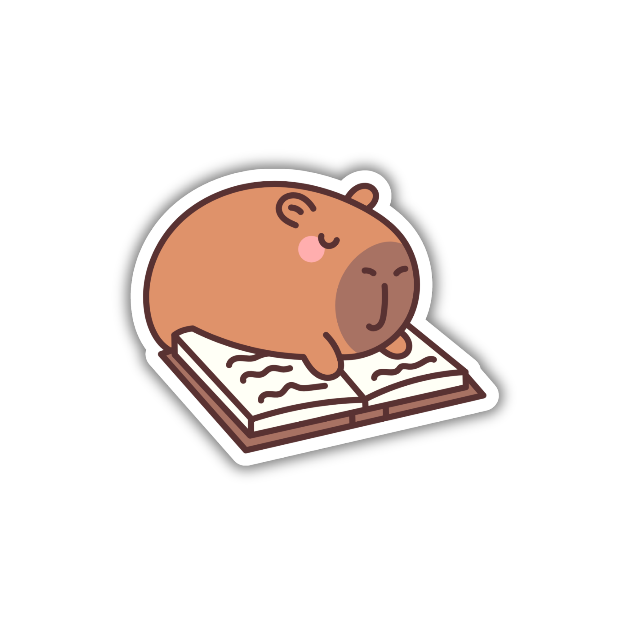 Capybara Study Sleep Sticker