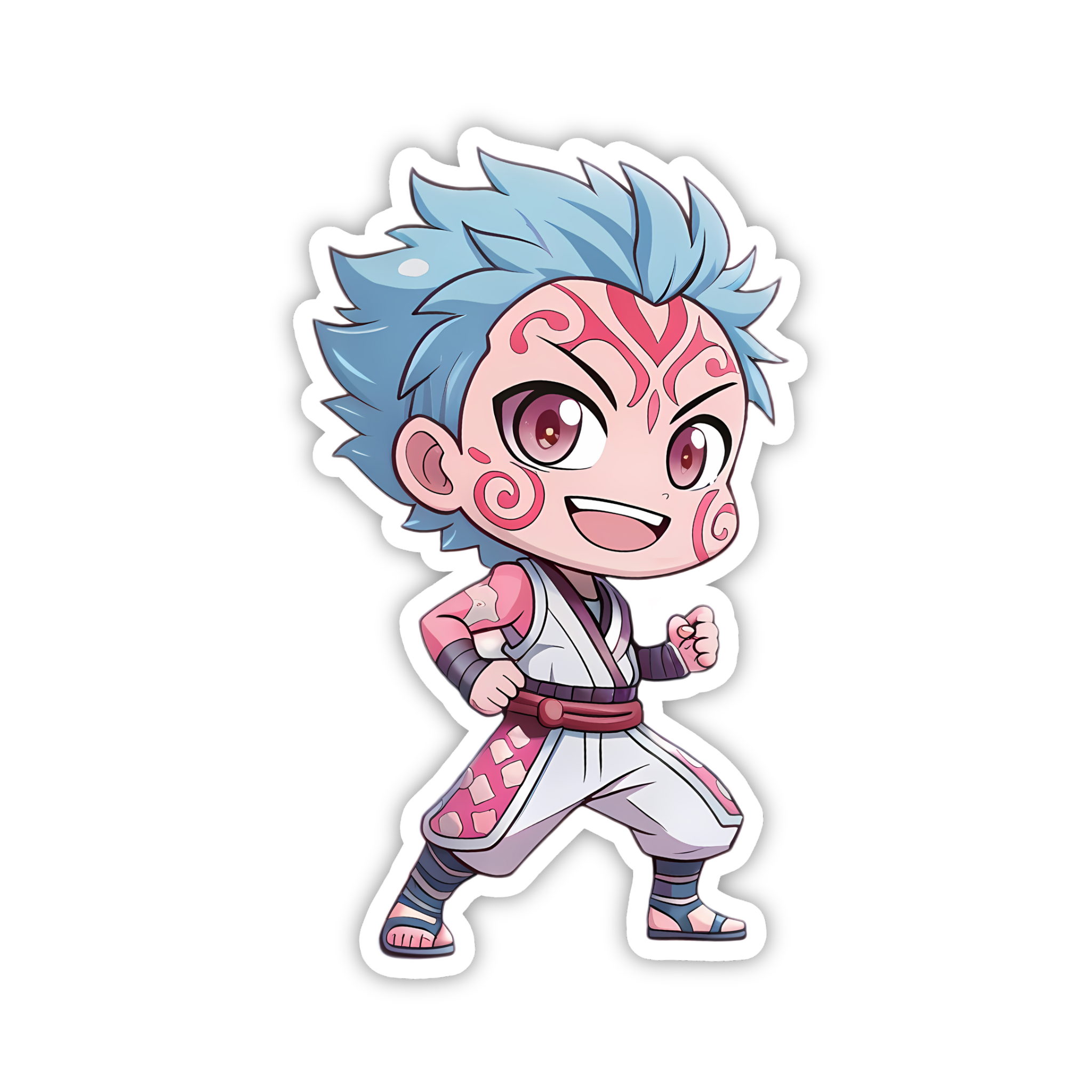 Akaza Demon Chibi Sticker (Pose 1)