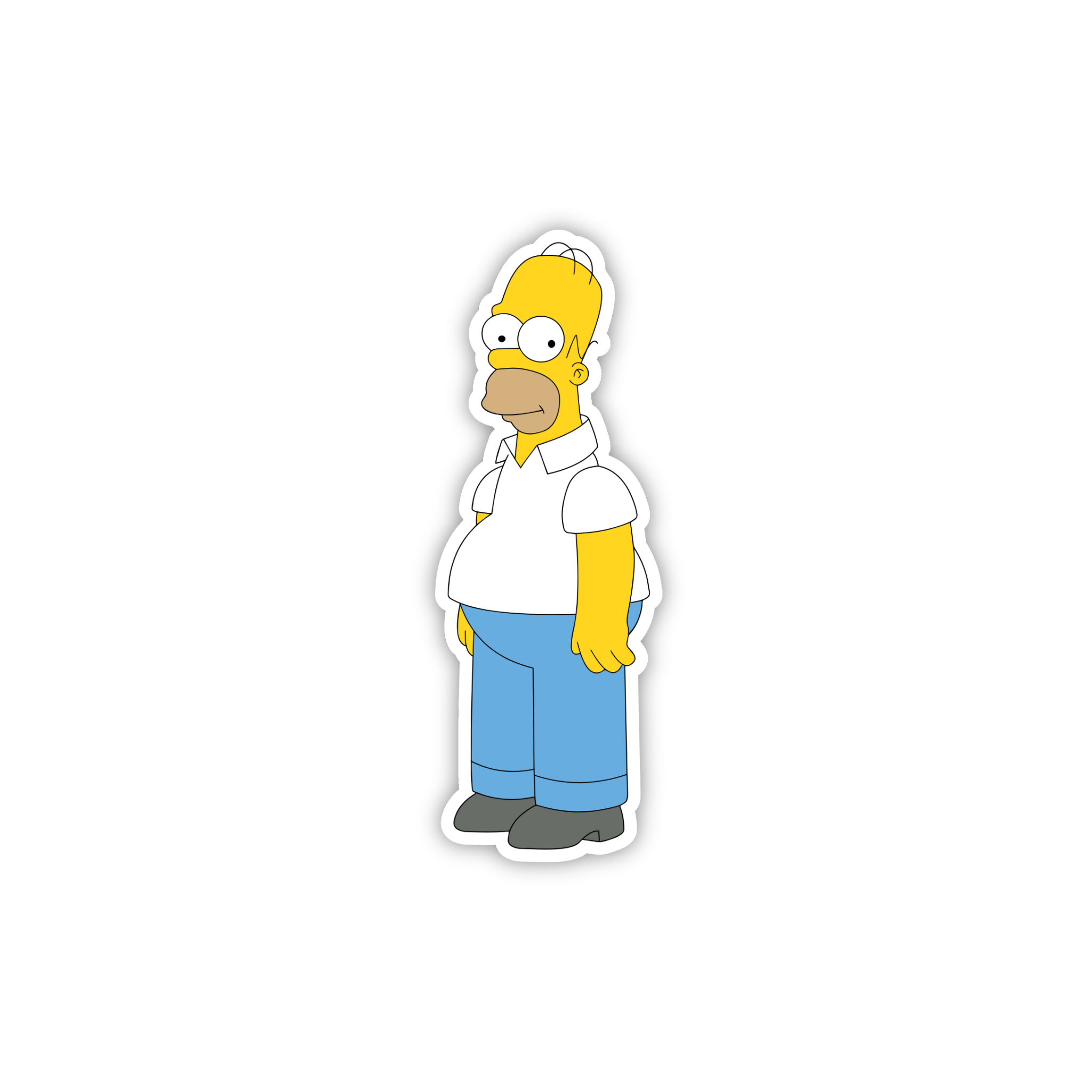 Animated Yellow Family Pose 37 Cartoon Sticker