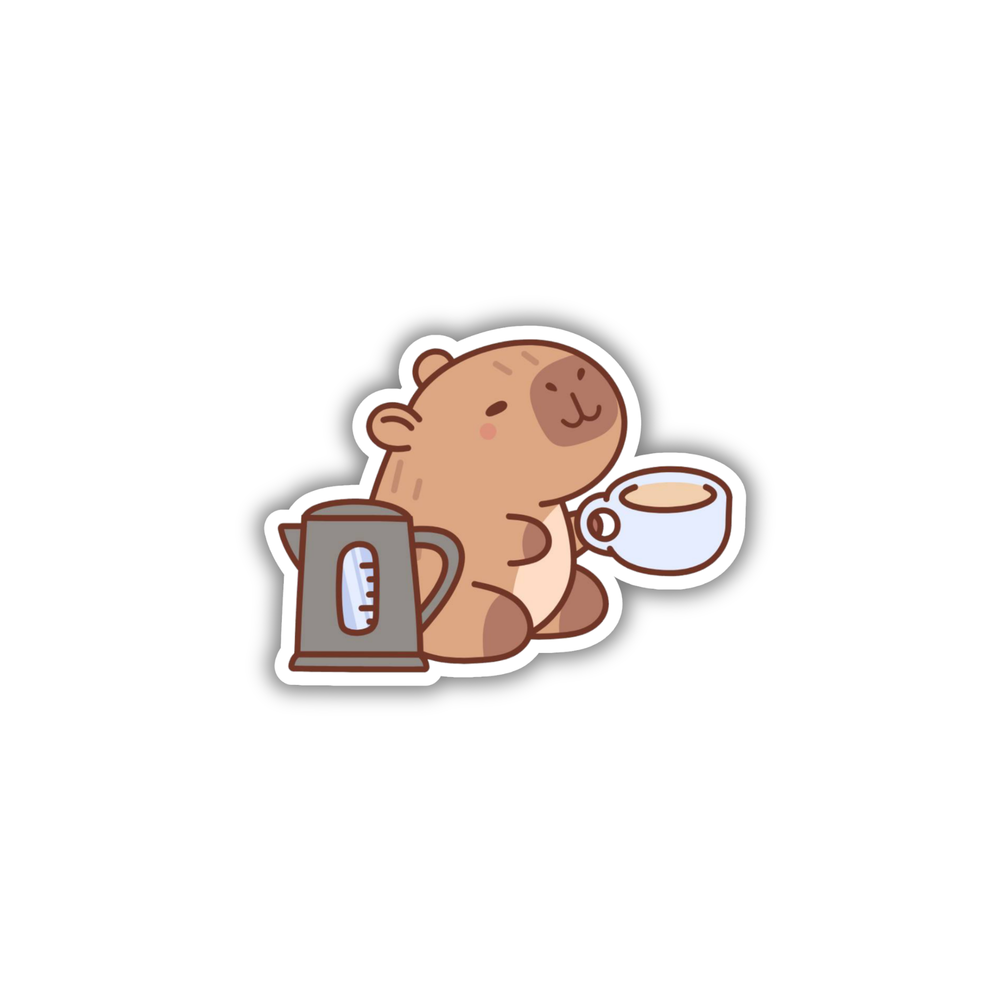 Capybara Coffee Mug Sticker