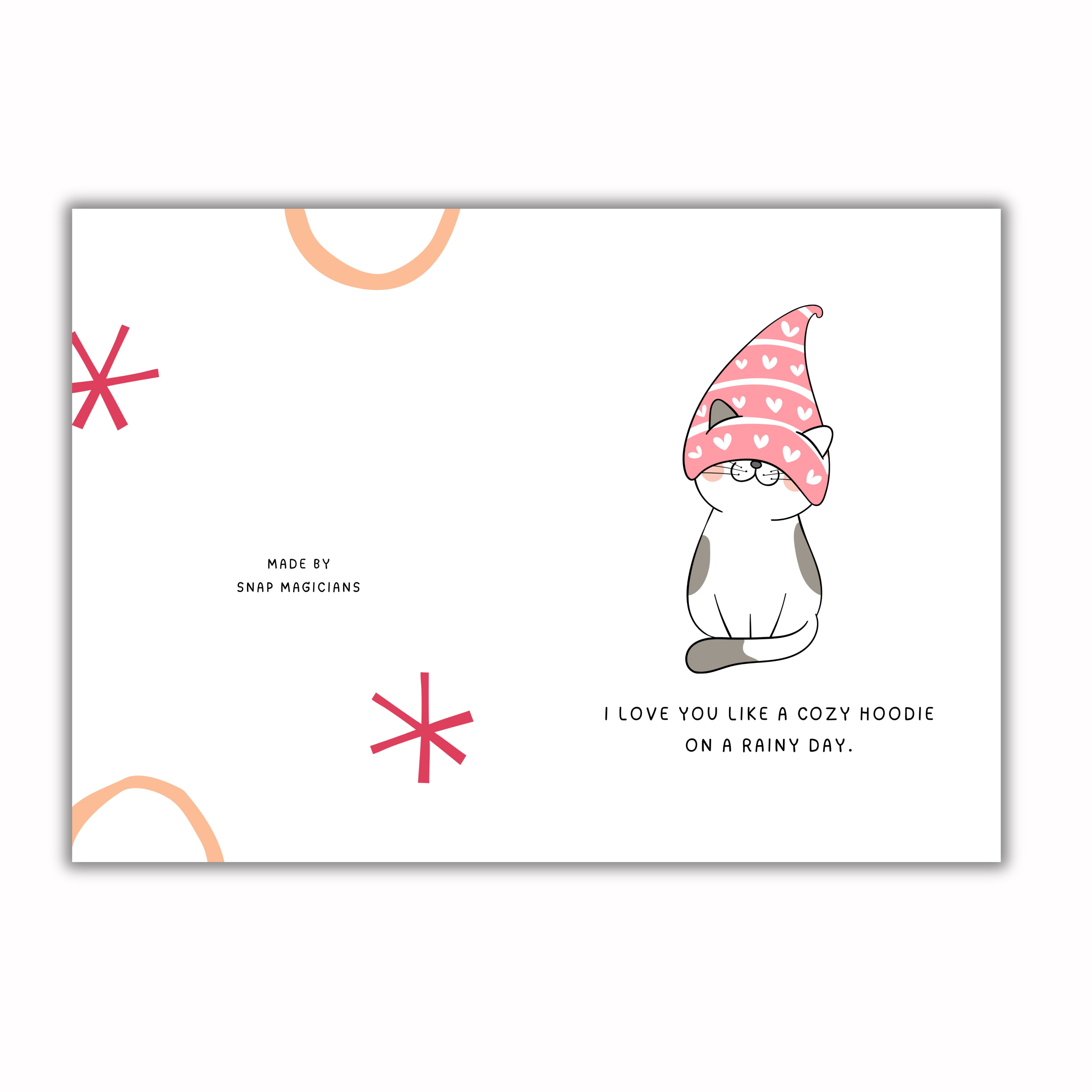 Set of 5 Love Theme Foldable Cards