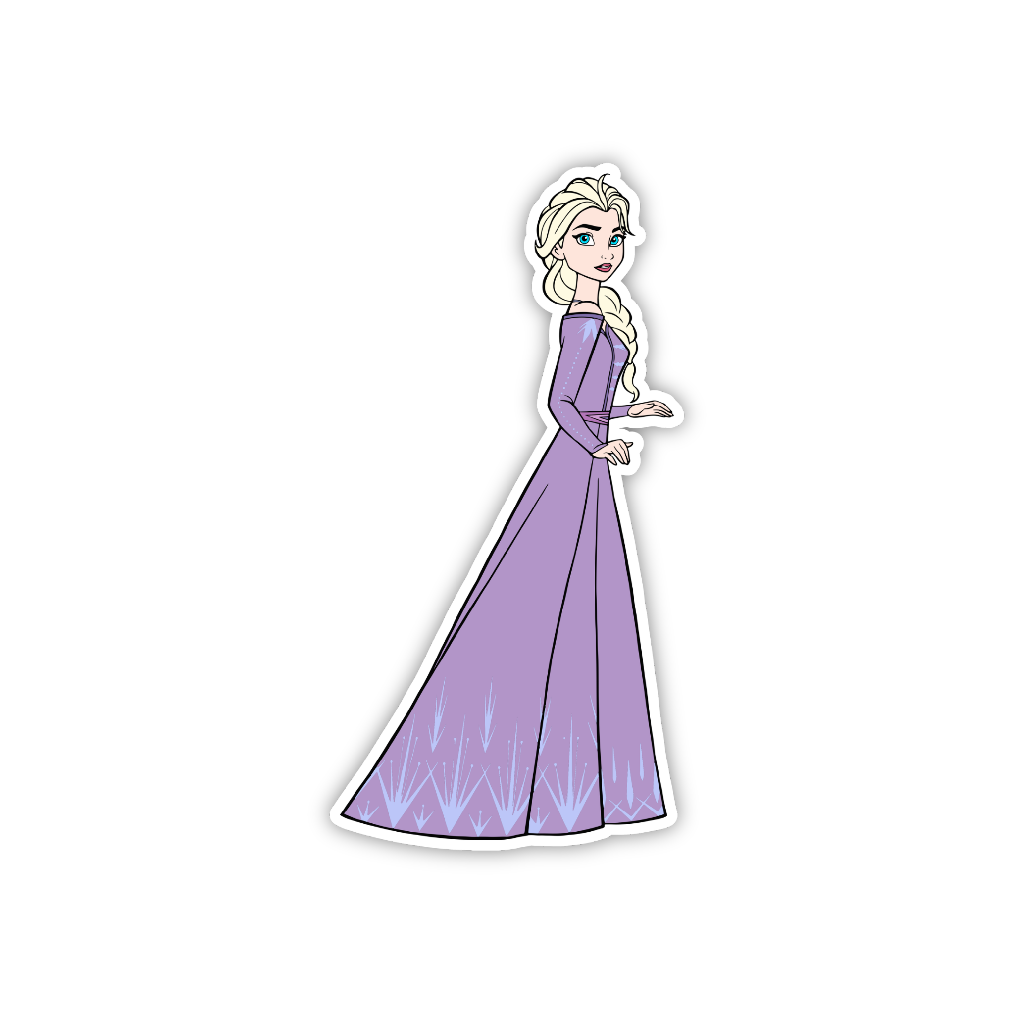Elsa Purple Dress Classic Sticker