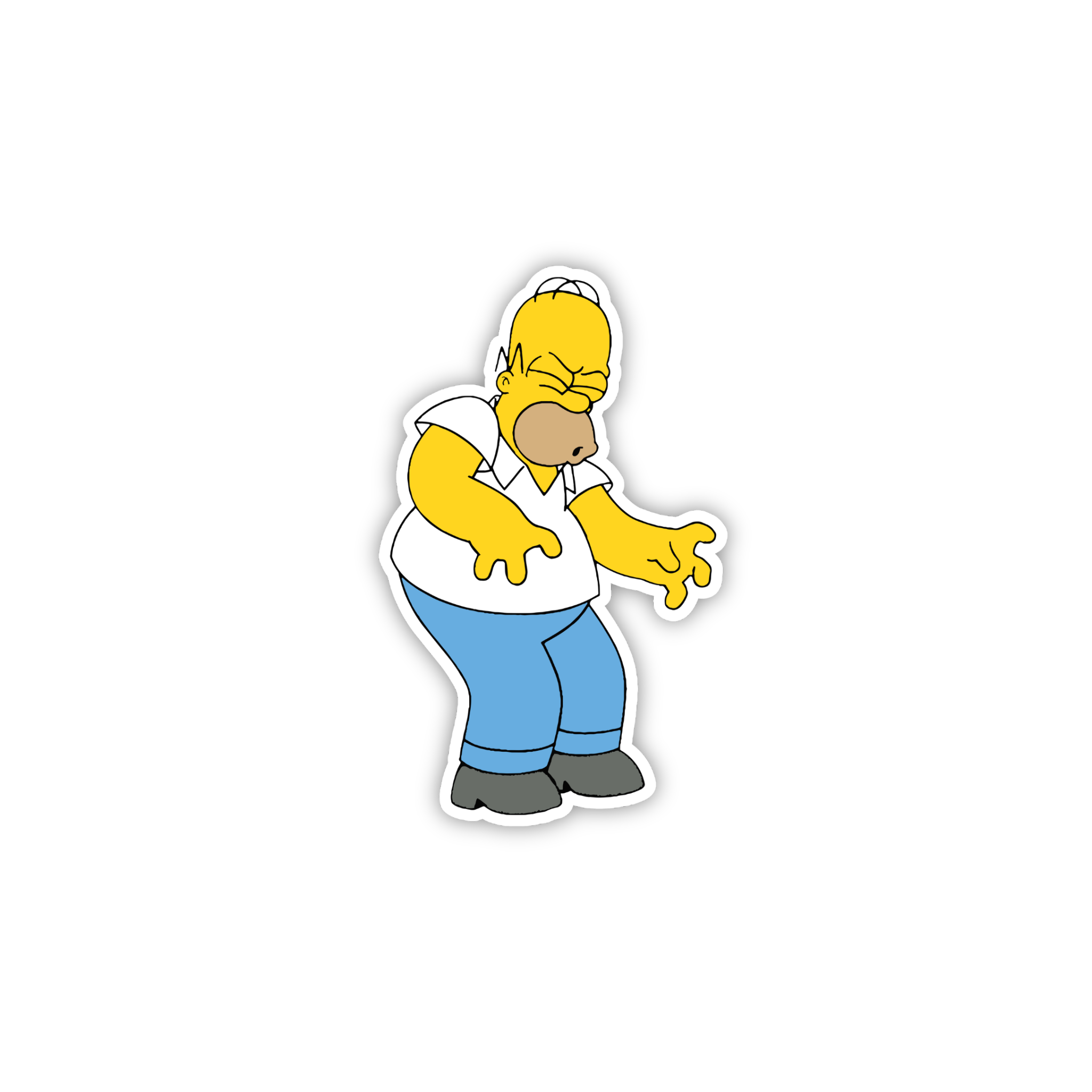 Animated Yellow Family Pose 38 Cartoon Sticker