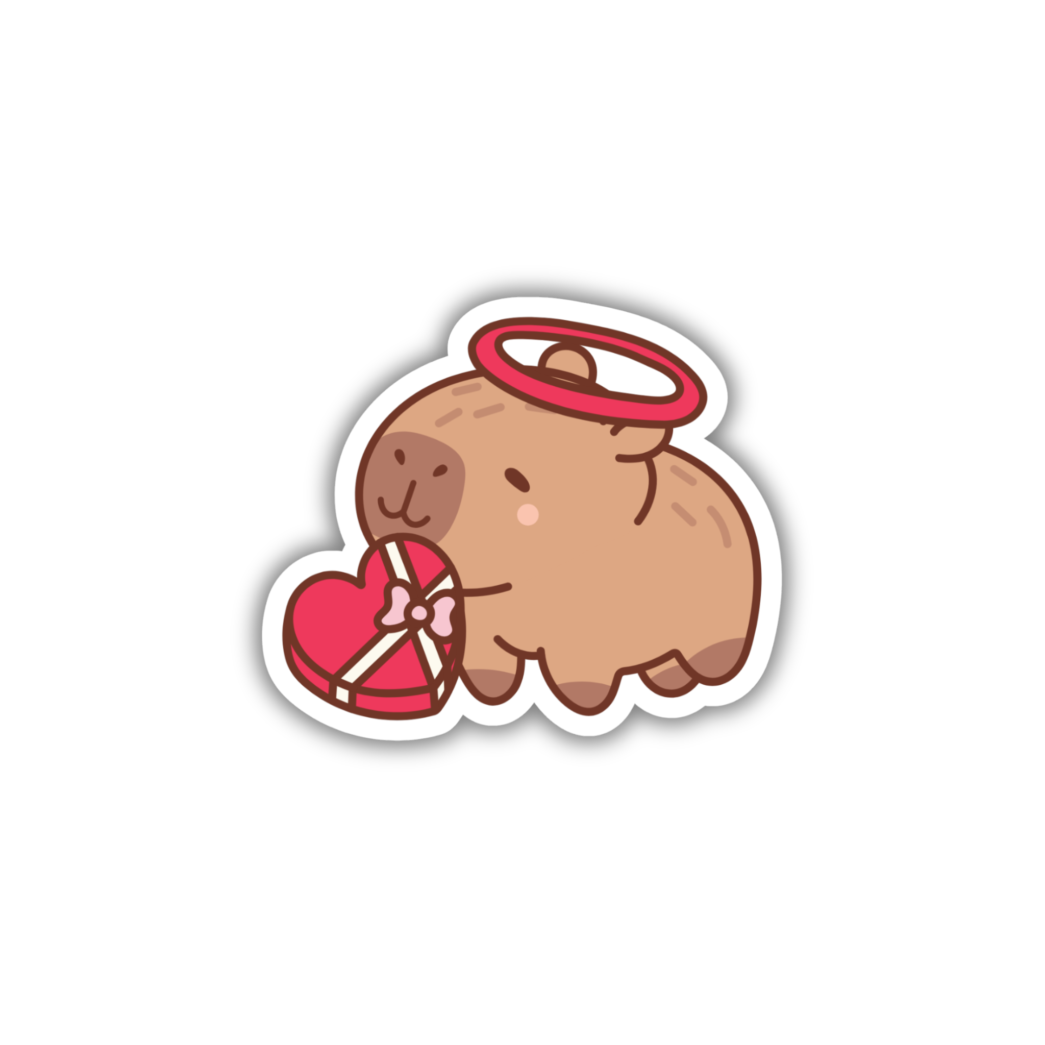 Capybara Angel Halo Sticker