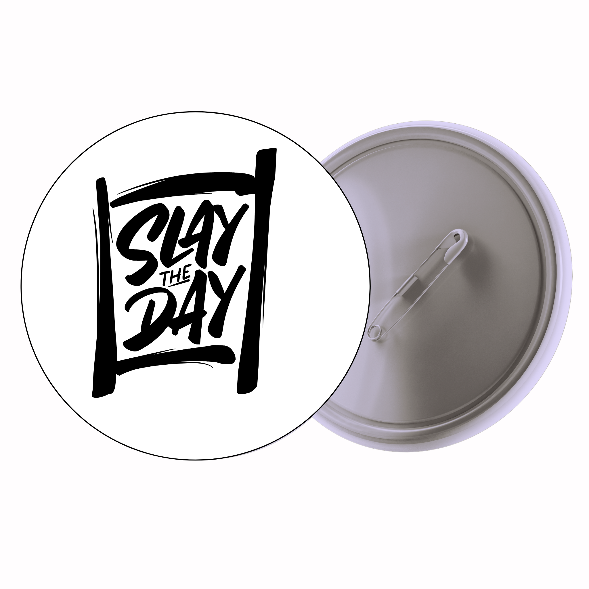 Classic Motivational Quote Pin Badge Design 038 | Minimal Typography Button Badge (2 Sizes)