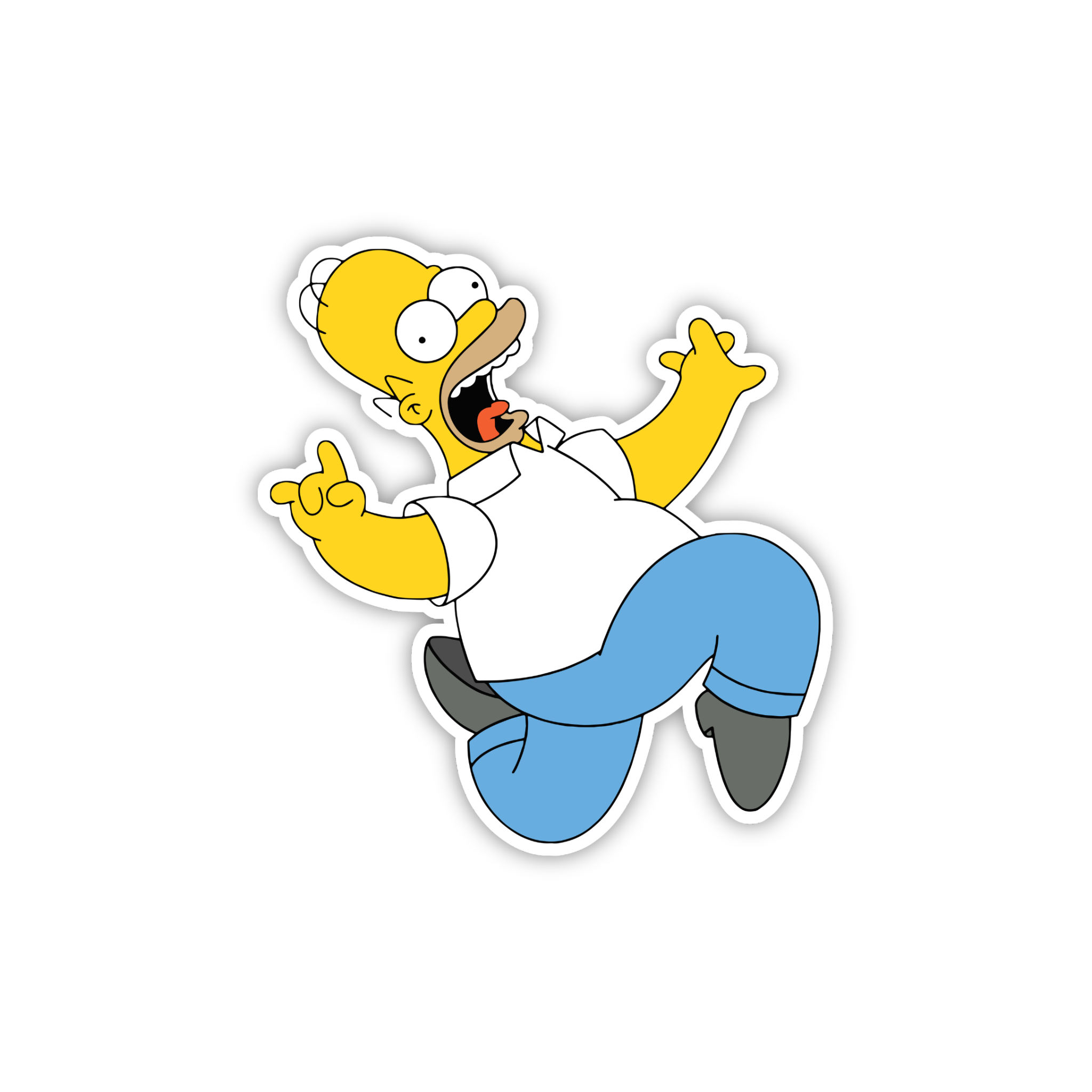 Animated Yellow Family Pose 39 Cartoon Sticker