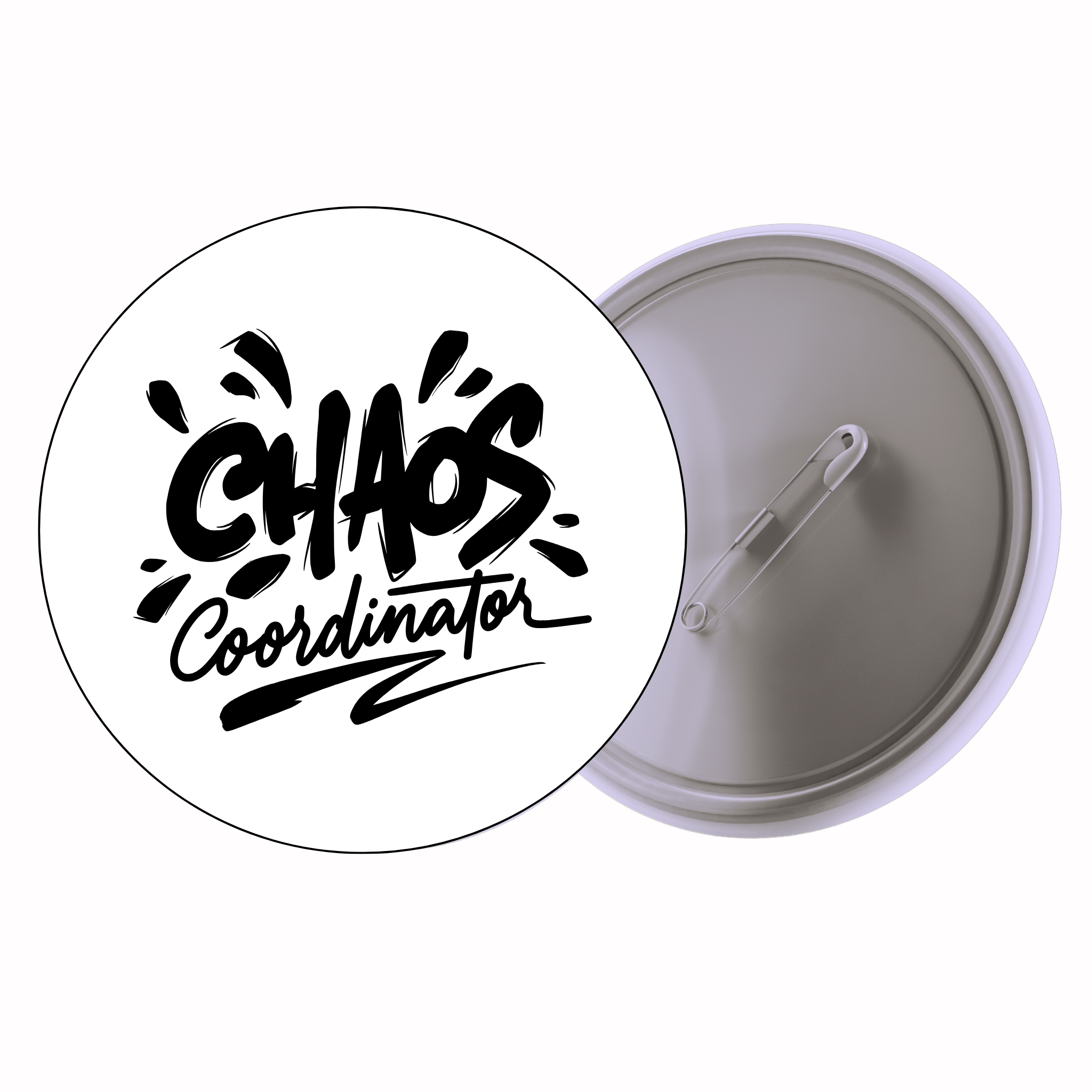 Classic Motivational Quote Pin Badge Design 039 | Minimal Typography Button Badge (2 Sizes)