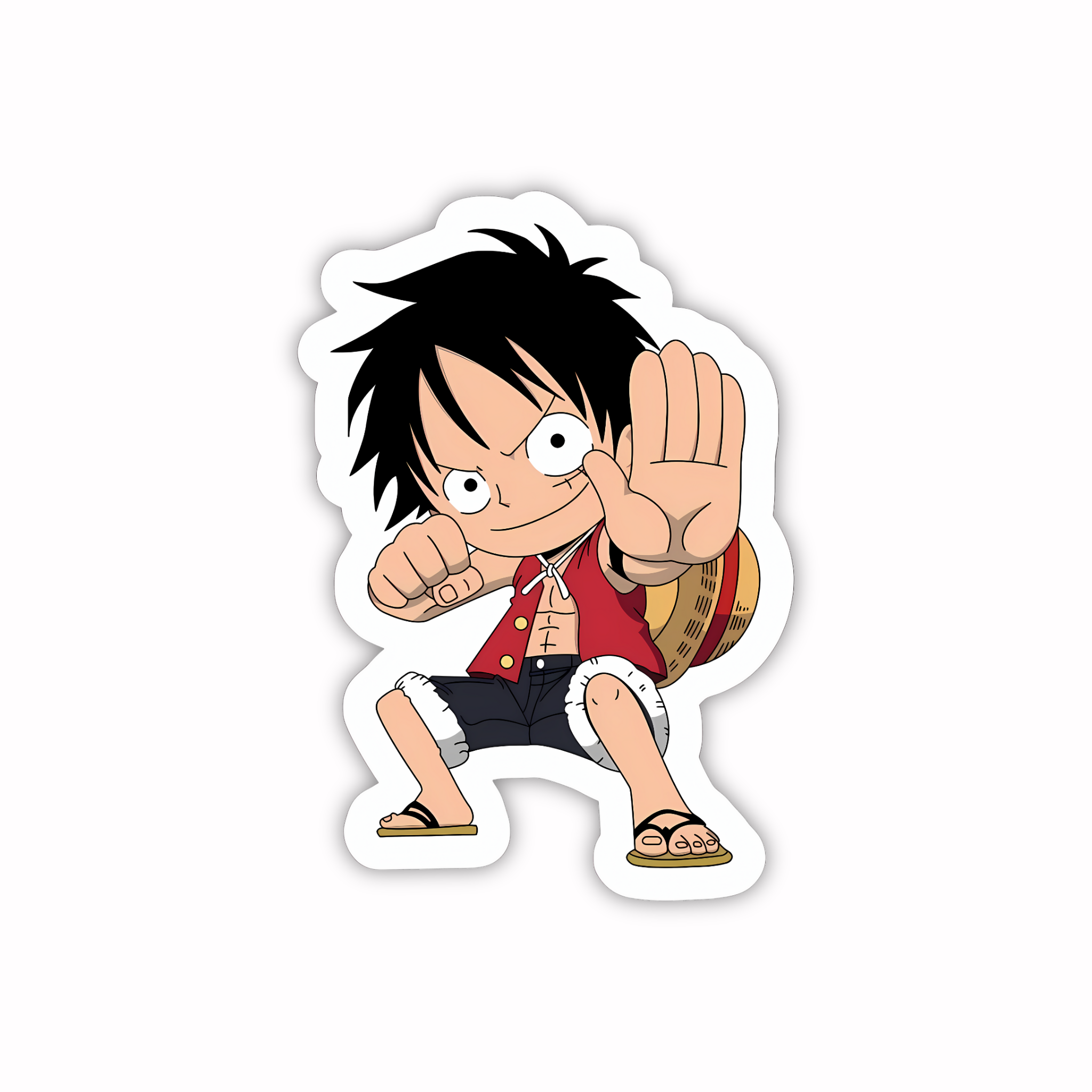 Luffy Peace Sign Sticker