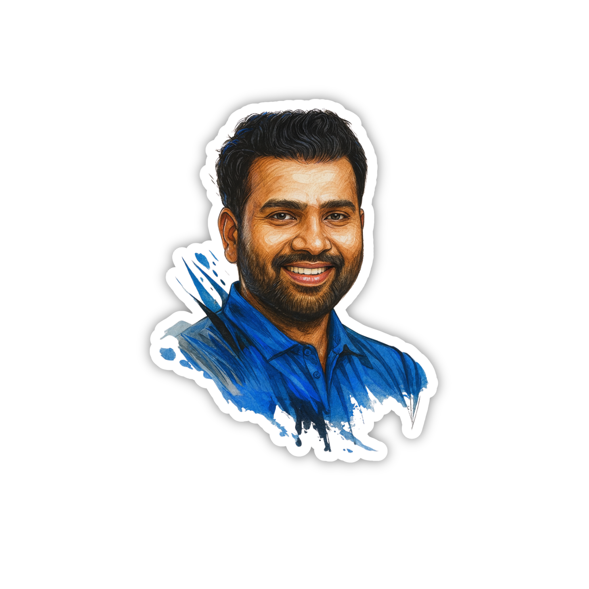 Rohit Portrait Smile Sticker