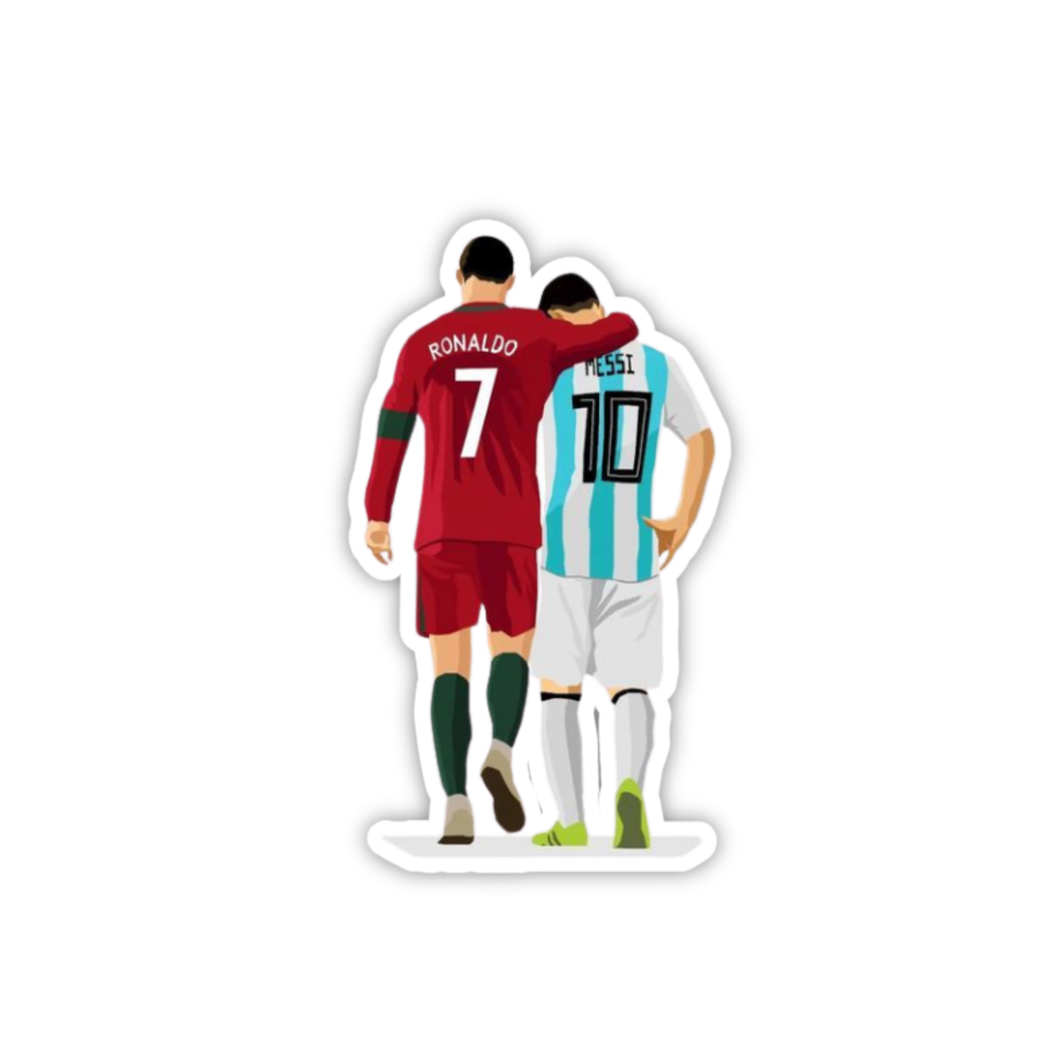 Ronaldo Messi Respect Moment Sticker