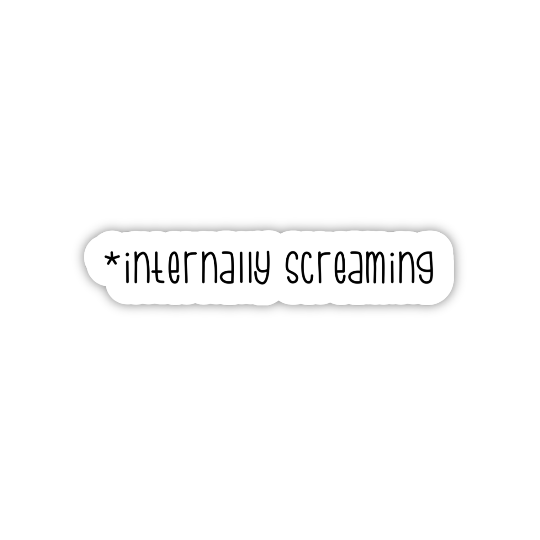 Internal Screaming Minimal Office Sticker