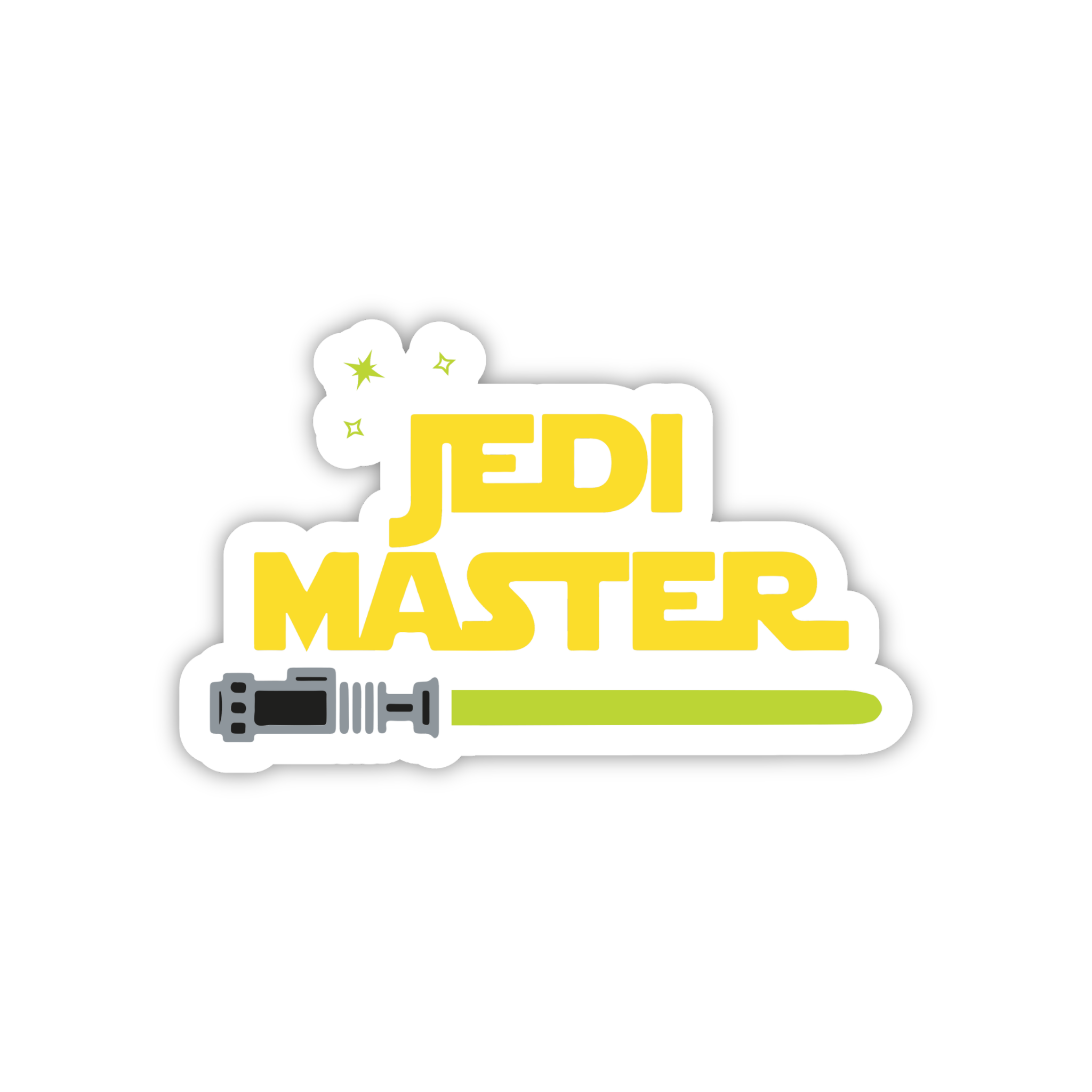 Jedi Master Typography Sticker