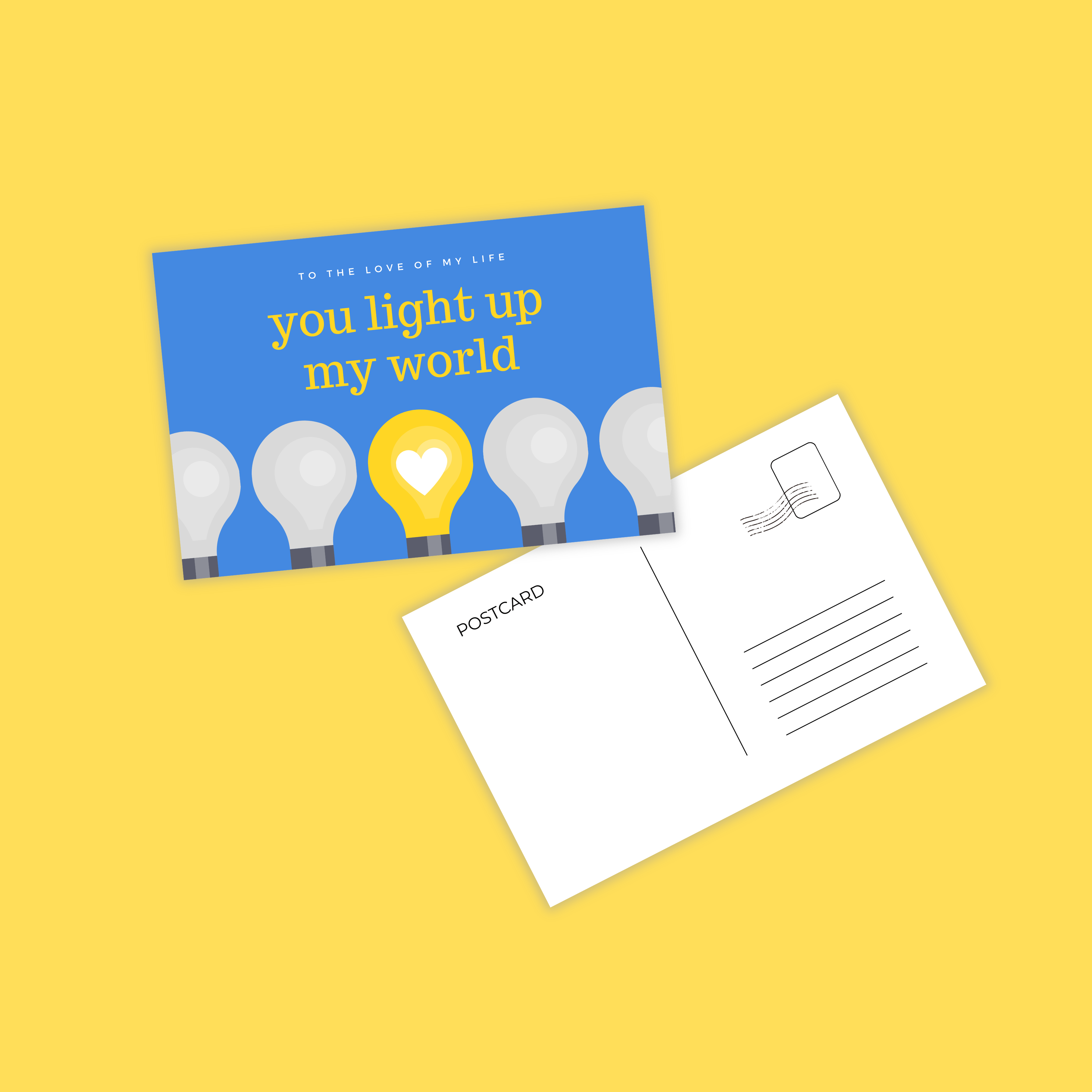Set of 5 Love Postcards
