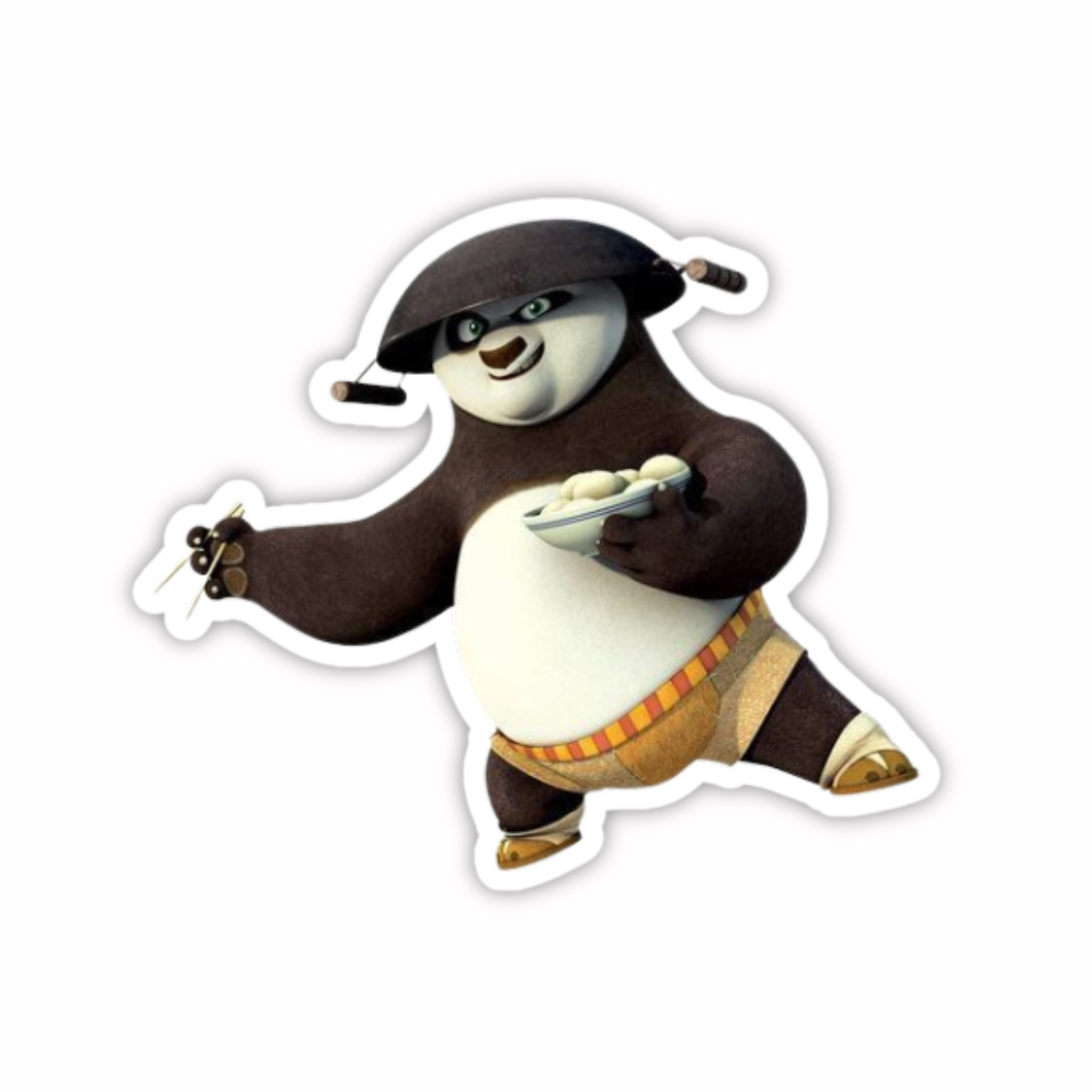 Kung Fu Panda Action Kick Sticker