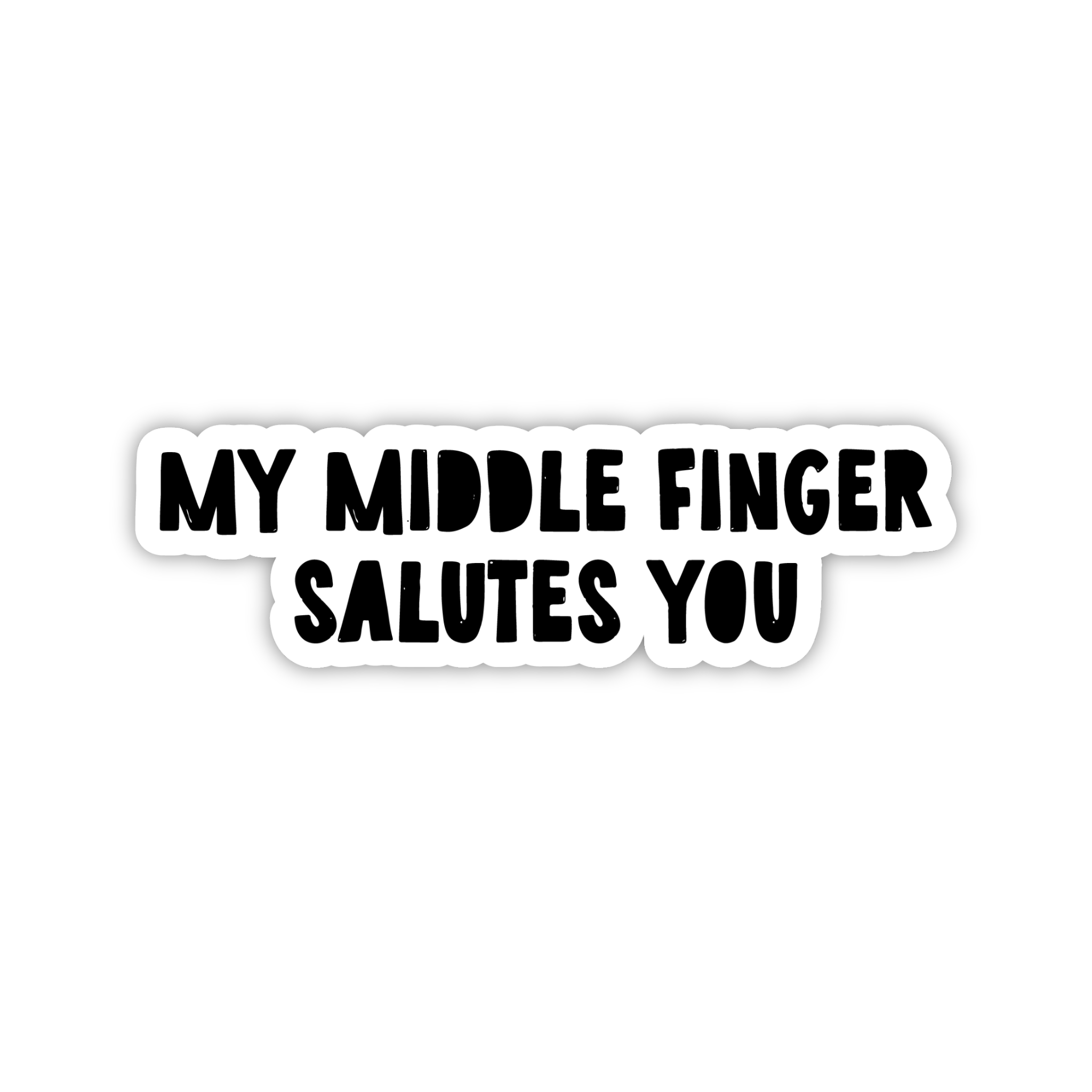 My Middle Finger Salutes You Cat Meme Sticker