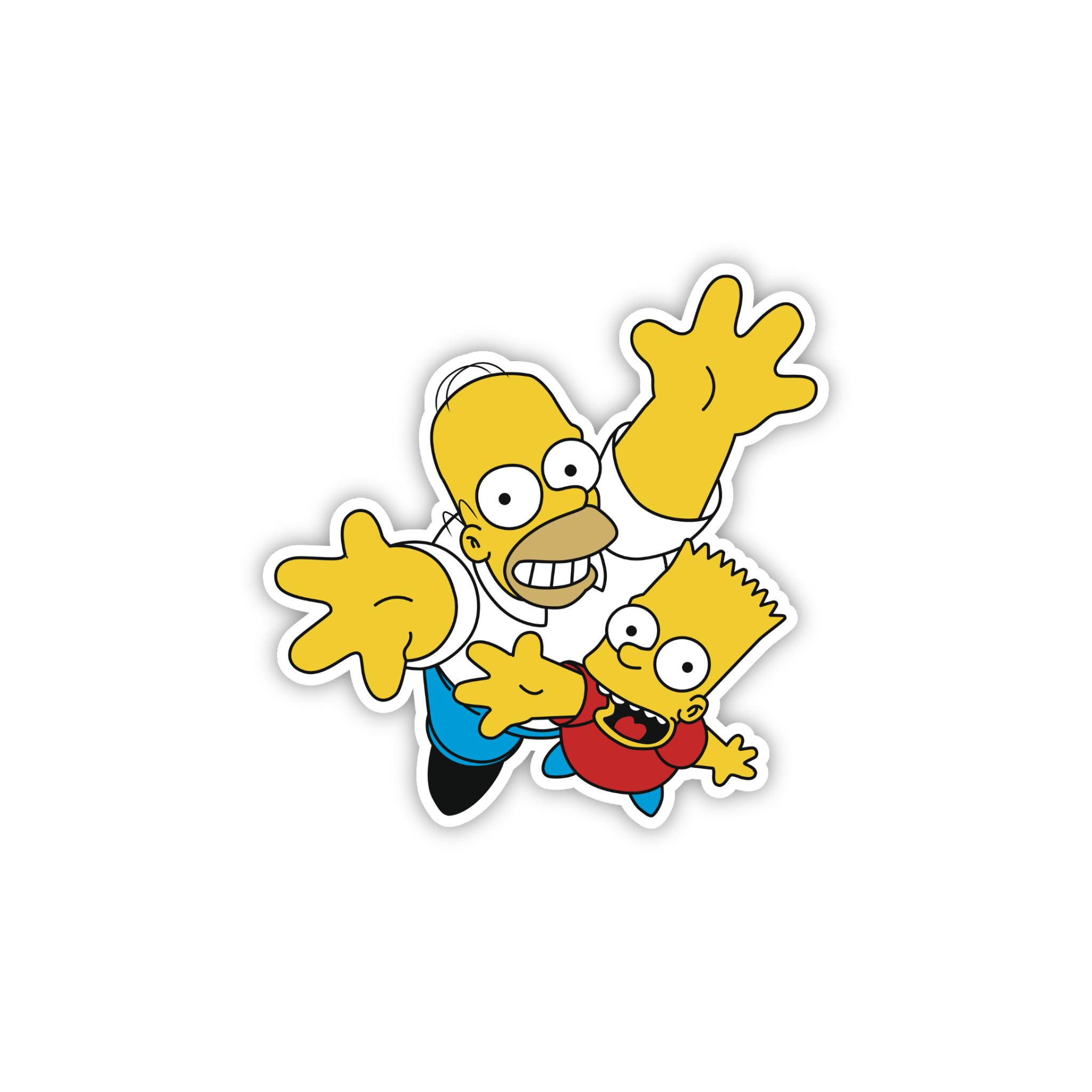 Animated Yellow Family Pose 03 Cartoon Sticker