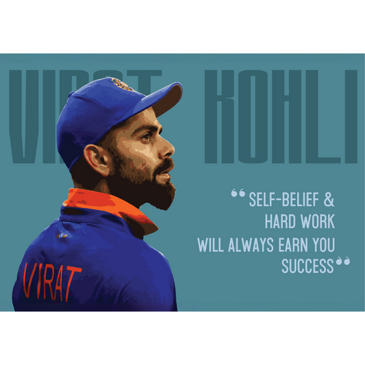 Virat Kohli Posters – Multiple Designs | Cricket & Sports Wall Art – Self-Belief