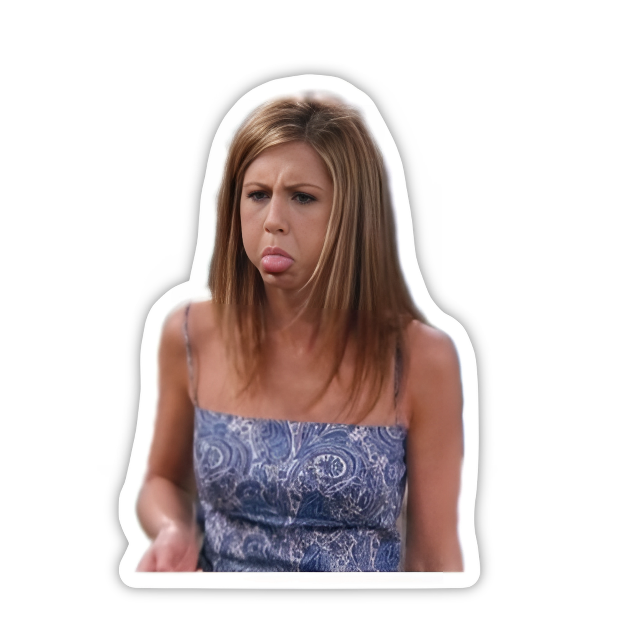 Rachel Green Attitude Look Vinyl Sticker | Friends TV Show Aesthetic Laptop Decal | Snap Magicians
