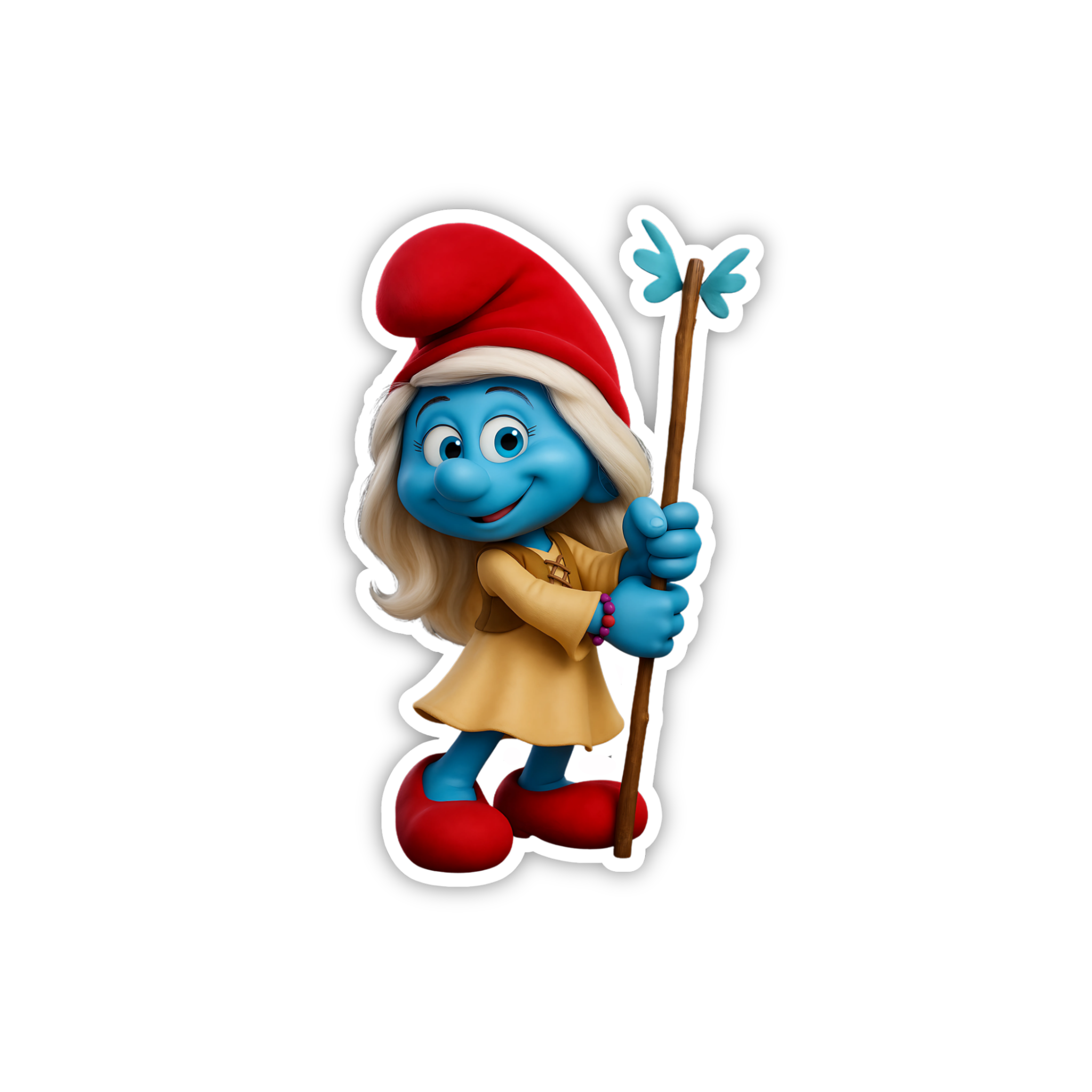 Smurfette Magic Staff Sticker