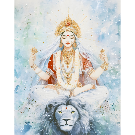 Durga Mata Poster – Hindu Goddess Wall Art | Divine Shakti Spiritual Print – Durga mata 18