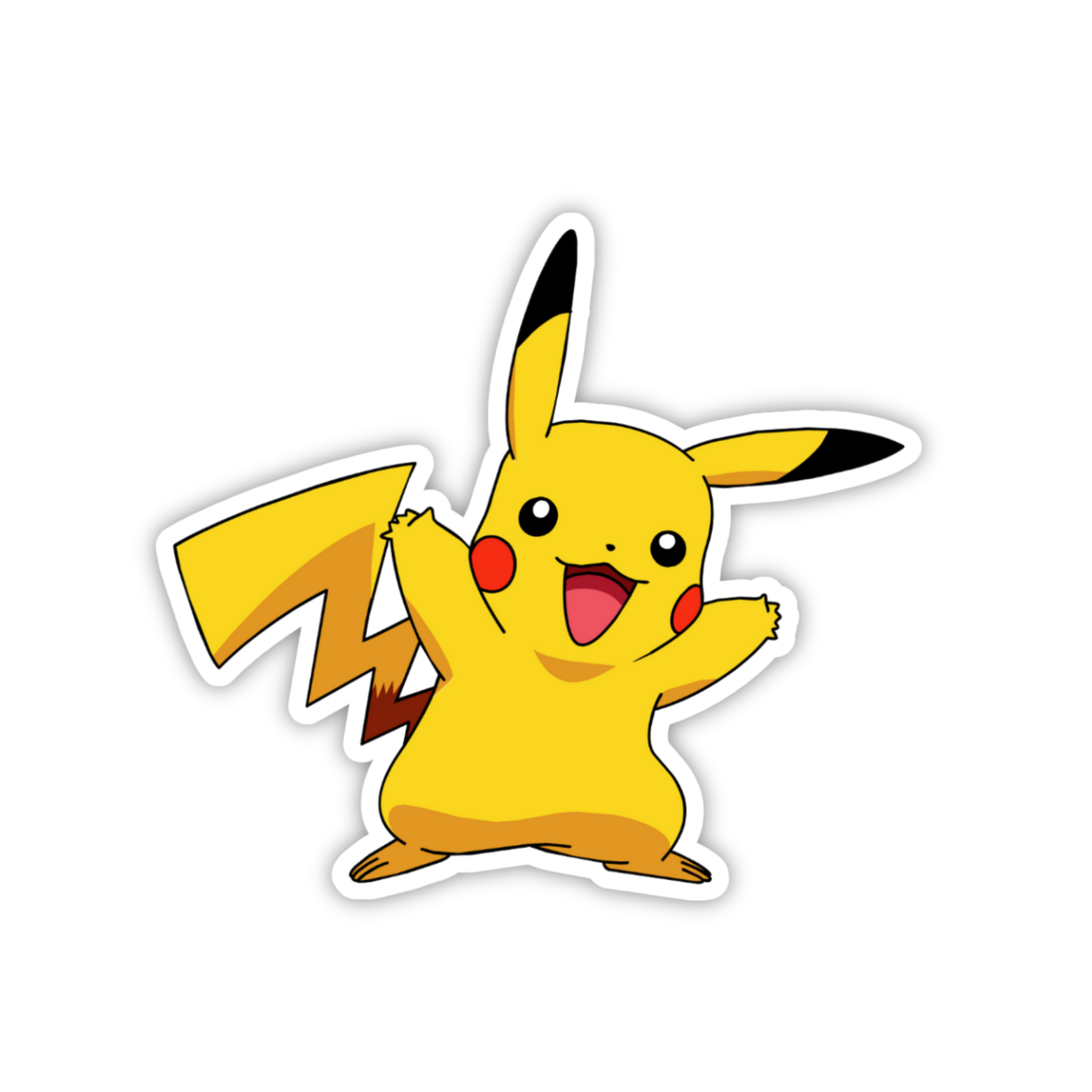 Pikachu Happy Jump Sticker