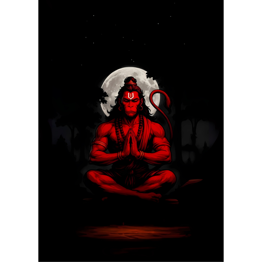Lord Hanuman Poster – Spiritual Wall Art | Bajrangbali Devotional Print – Hanuman 1