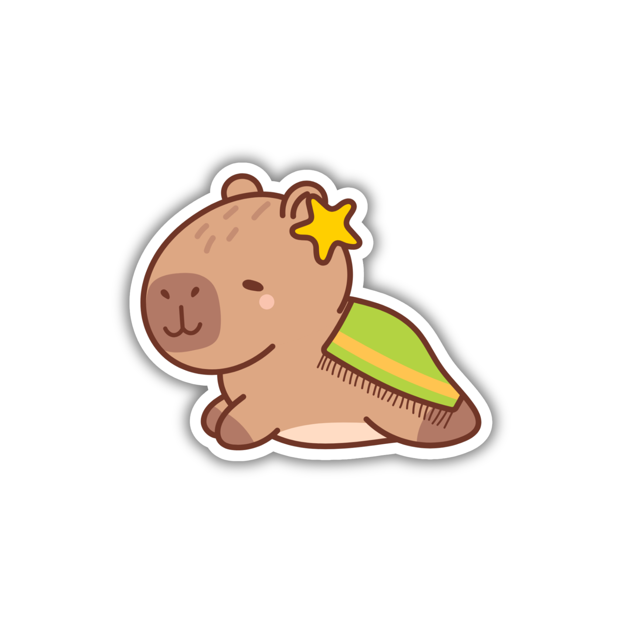 Capybara Star Slide Sticker