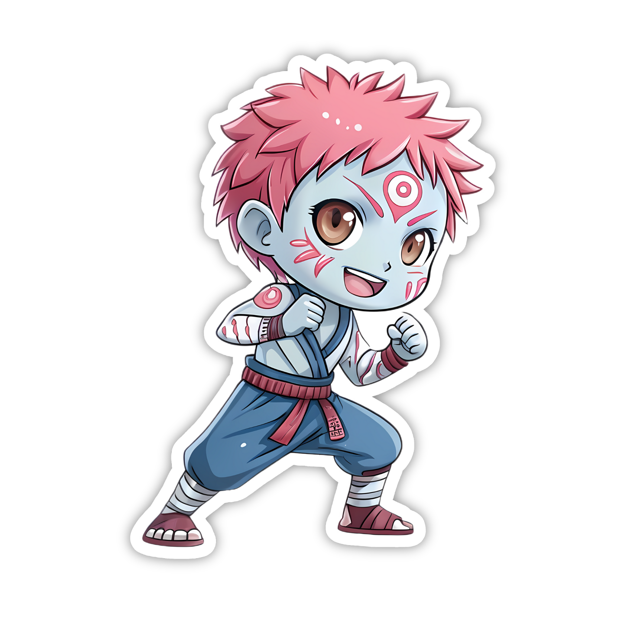 Akaza Demon Chibi Sticker (Pose 2)