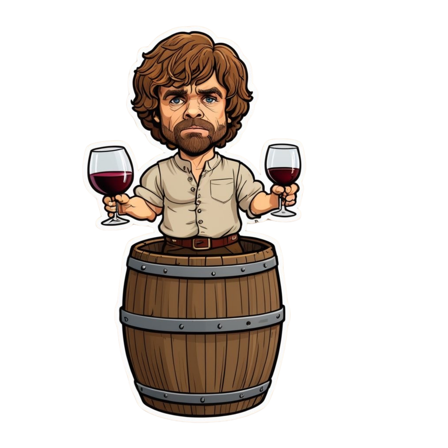 Game of Thrones Stickers - Tyrion In A Barrel