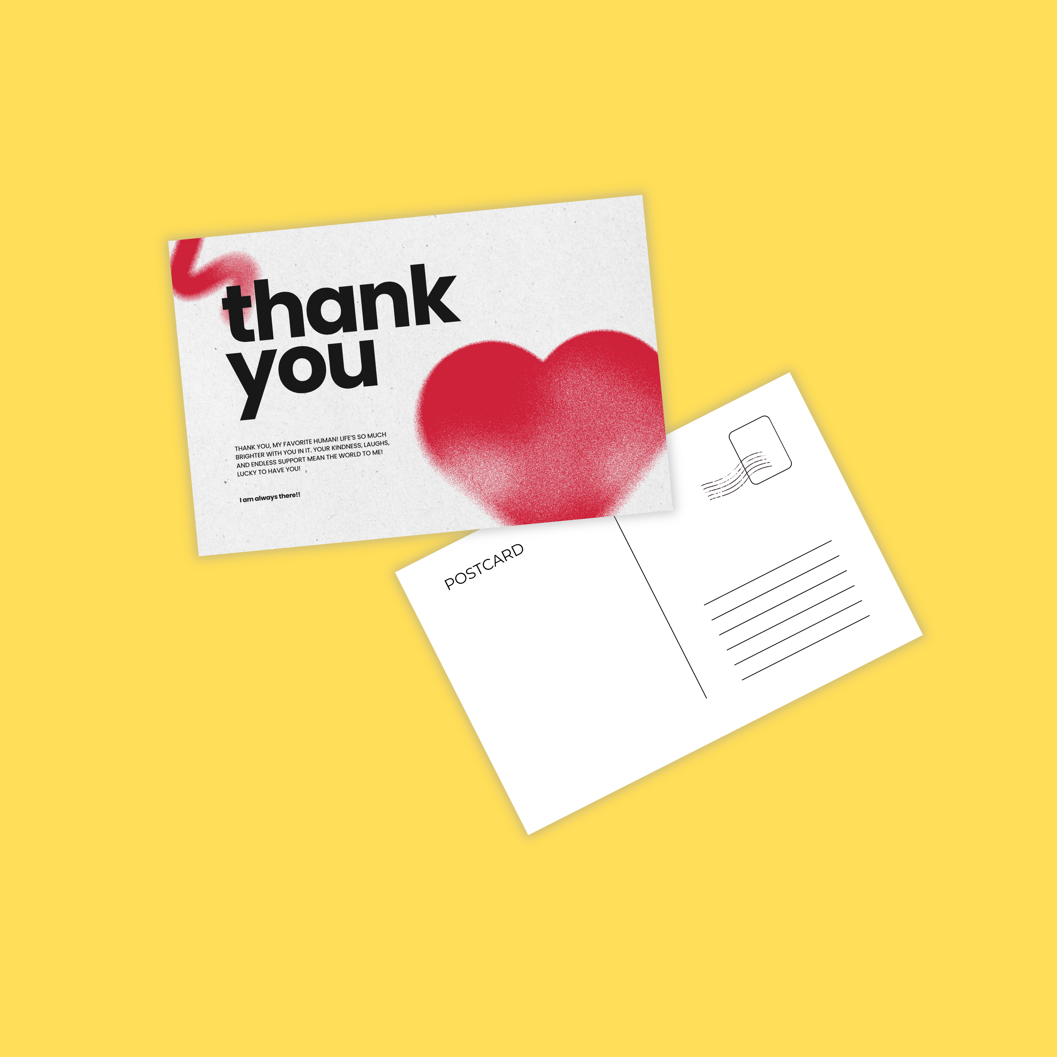 Set of 5 Thank You Postcards